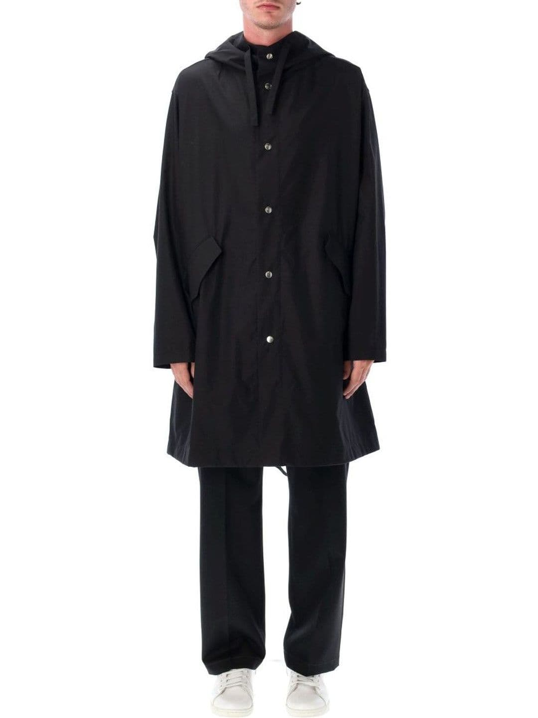 Jil Sander Men Black Logo Parka Coat - view 1