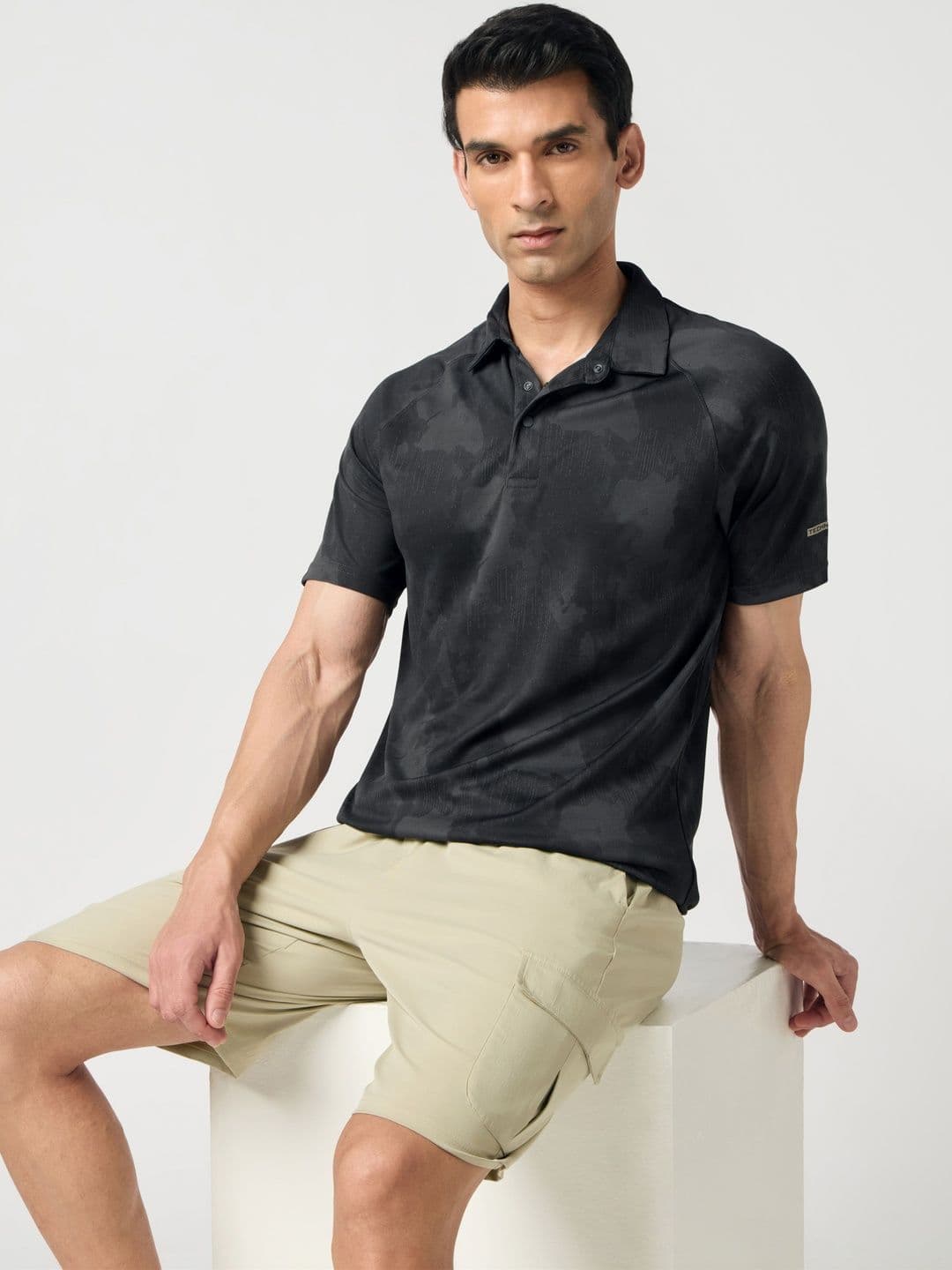 Technosport Men Printed Polo Collar Slim Fit T-shirt - view 1