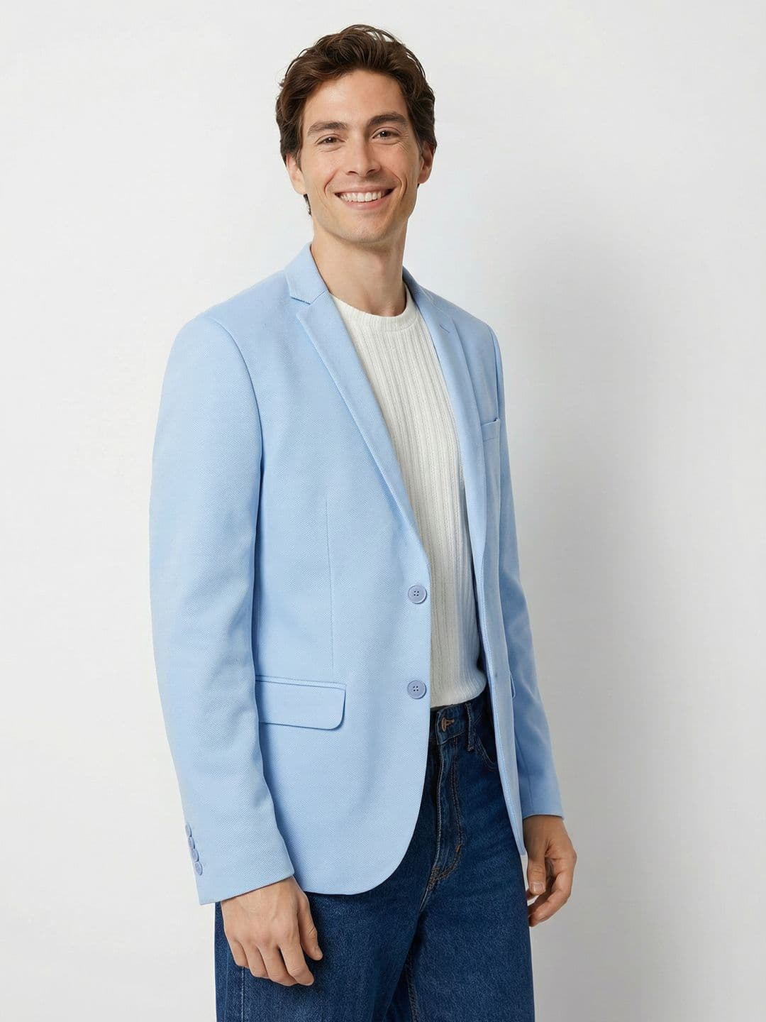 Mast & Harbour Regular Fit Notched Lapel Collar Formal Blazer - view 1