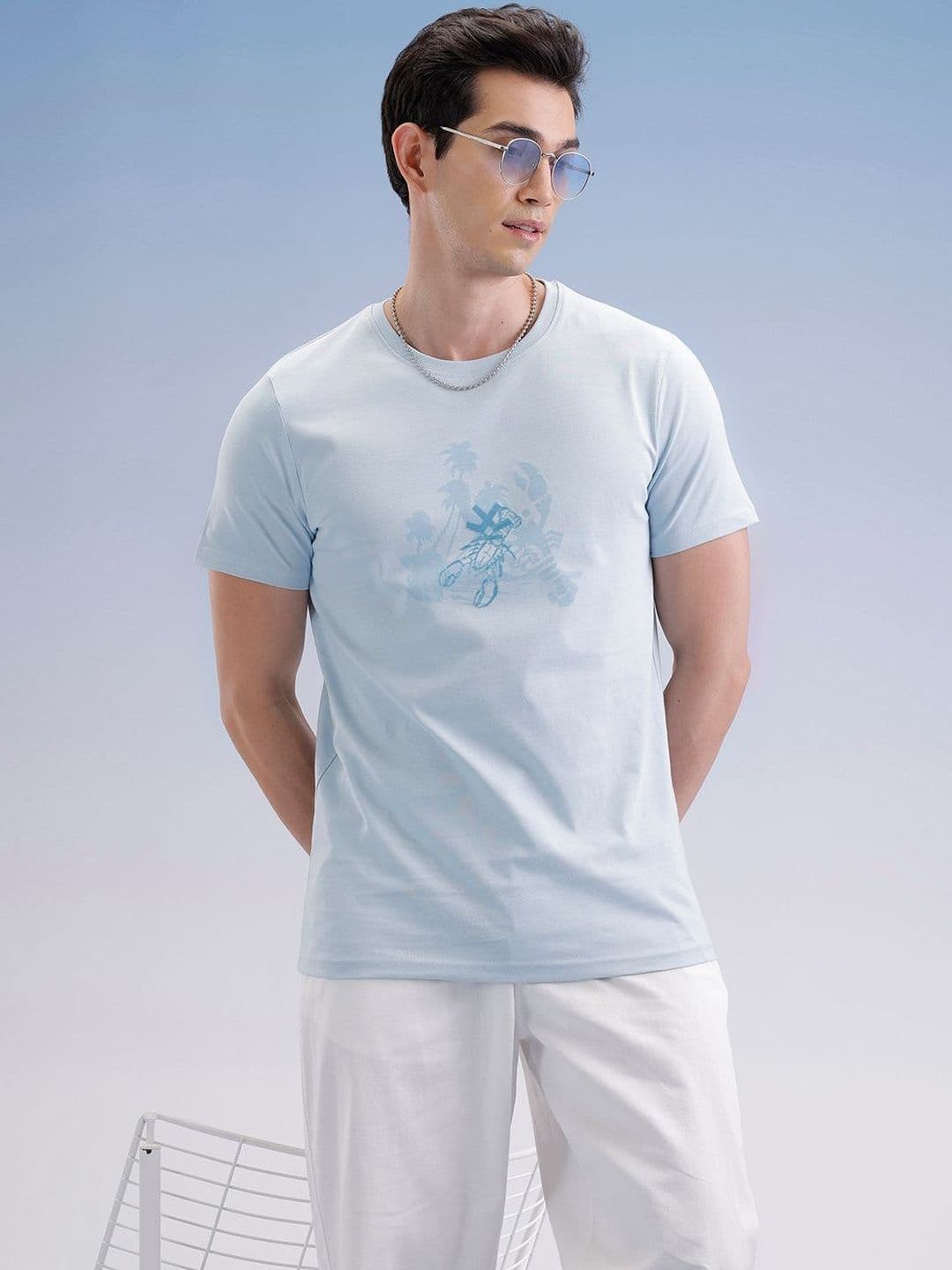 WROGN Men Printed Tropical Slim Fit T-shirt - view 1