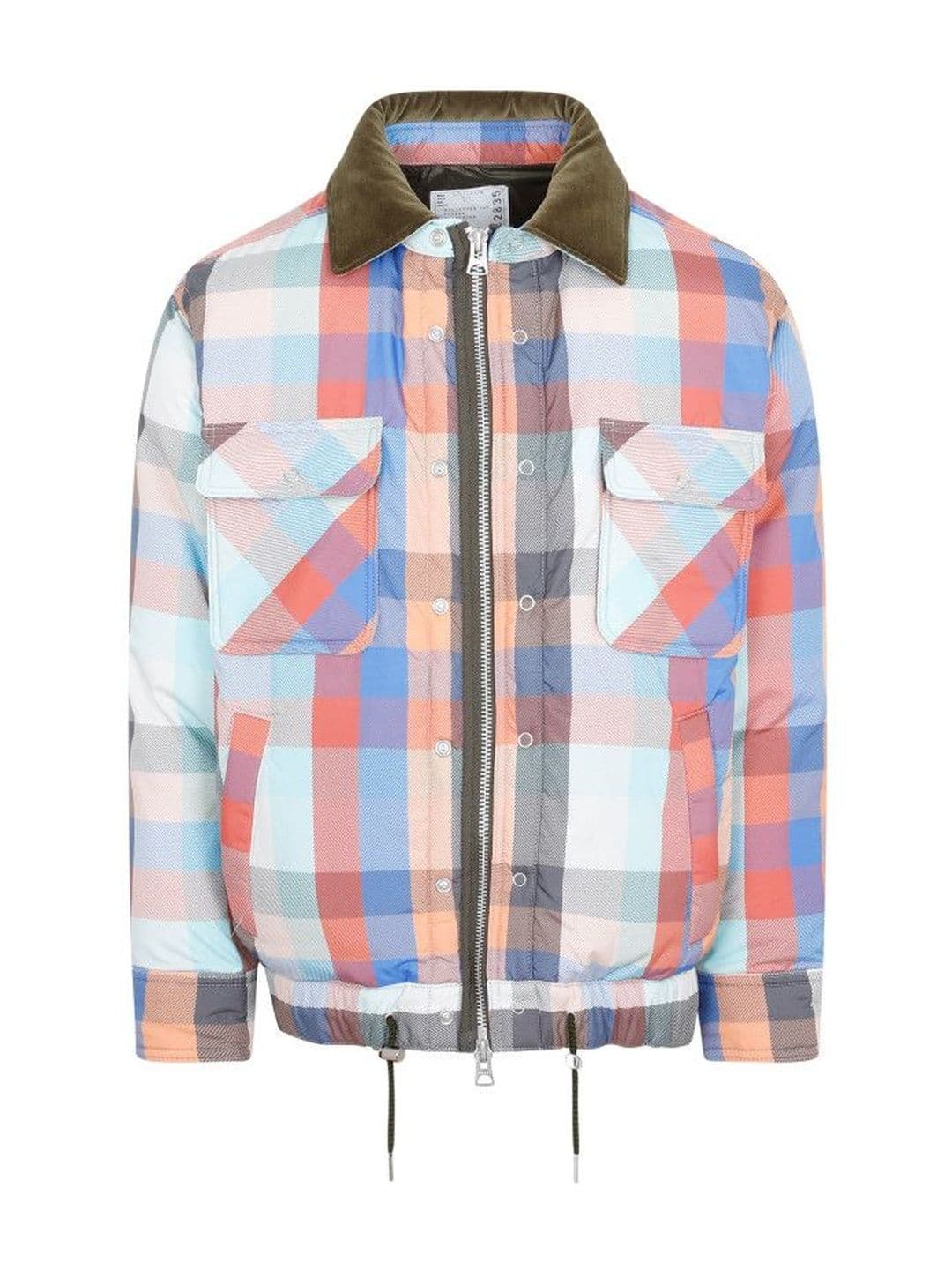 Sacai Multicolored Plaid Padded Blouson - view 1