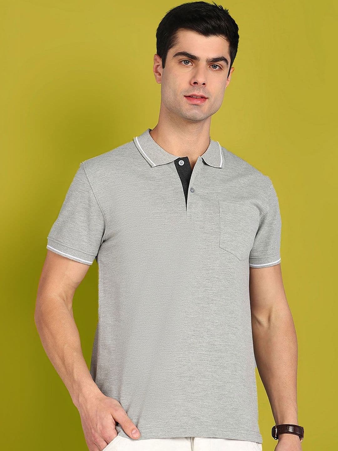 XFOX Men Polo Collar Pockets T-shirt - view 1