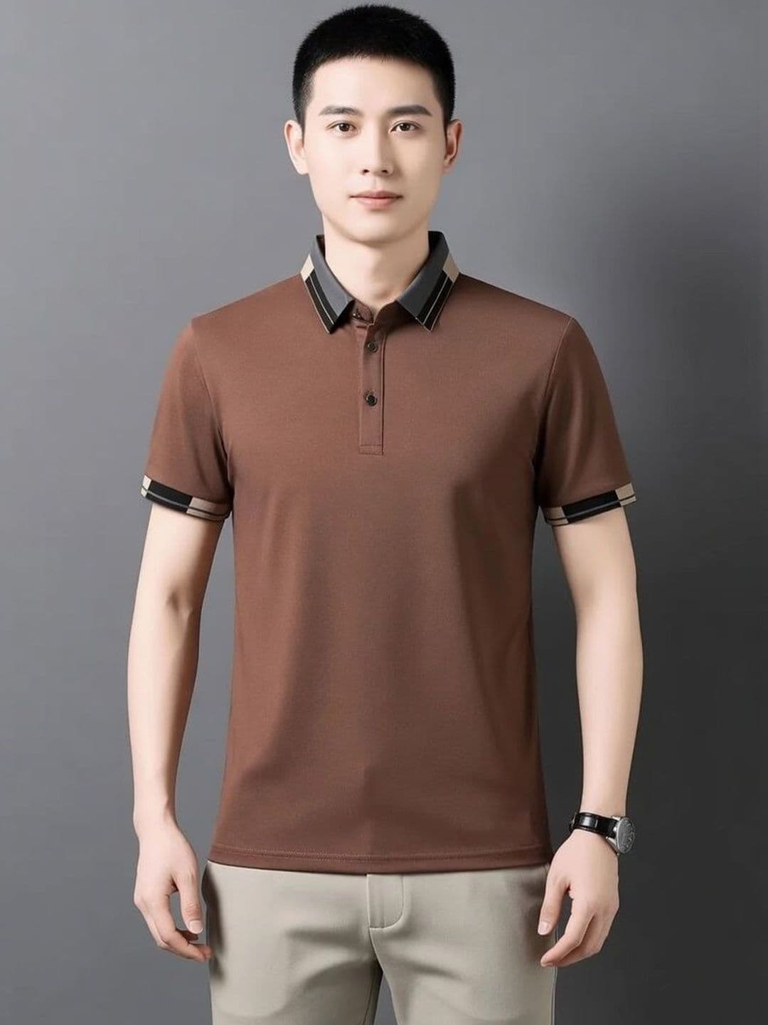 Mast & Harbour Men Polo Collar T-shirt - view 1