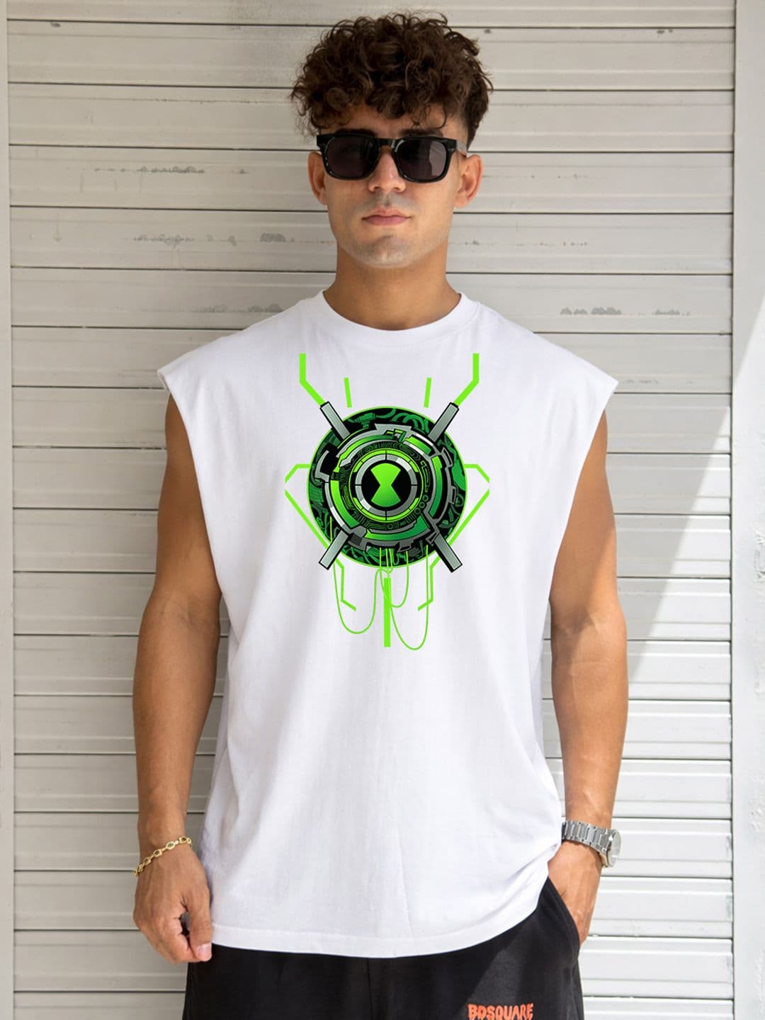 BDSQUARE Printed Round Neck Cotton Innerwear Vests - view 1