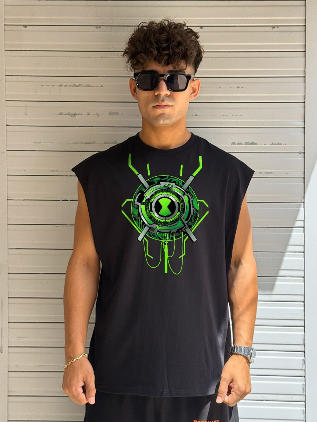BDSQUARE Graphic Printed Round Neck Cotton Innerwear Vests - view 1