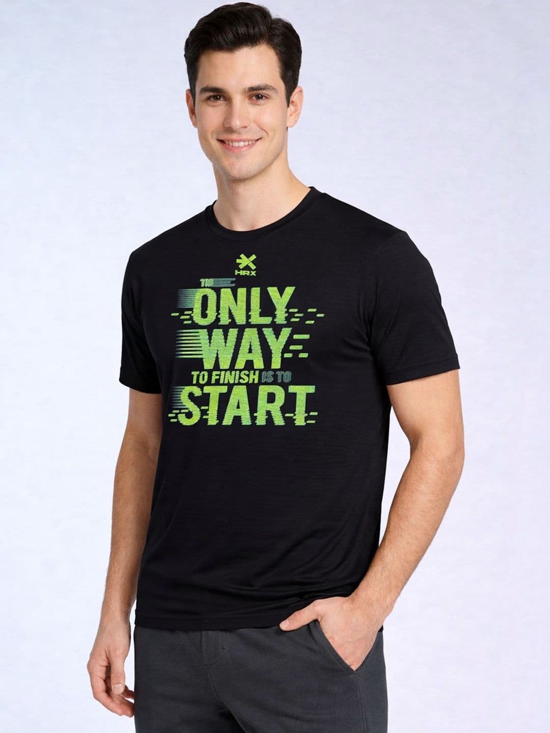 HRX by Hrithik Roshan Men Typography Printed T-shirt - view 1