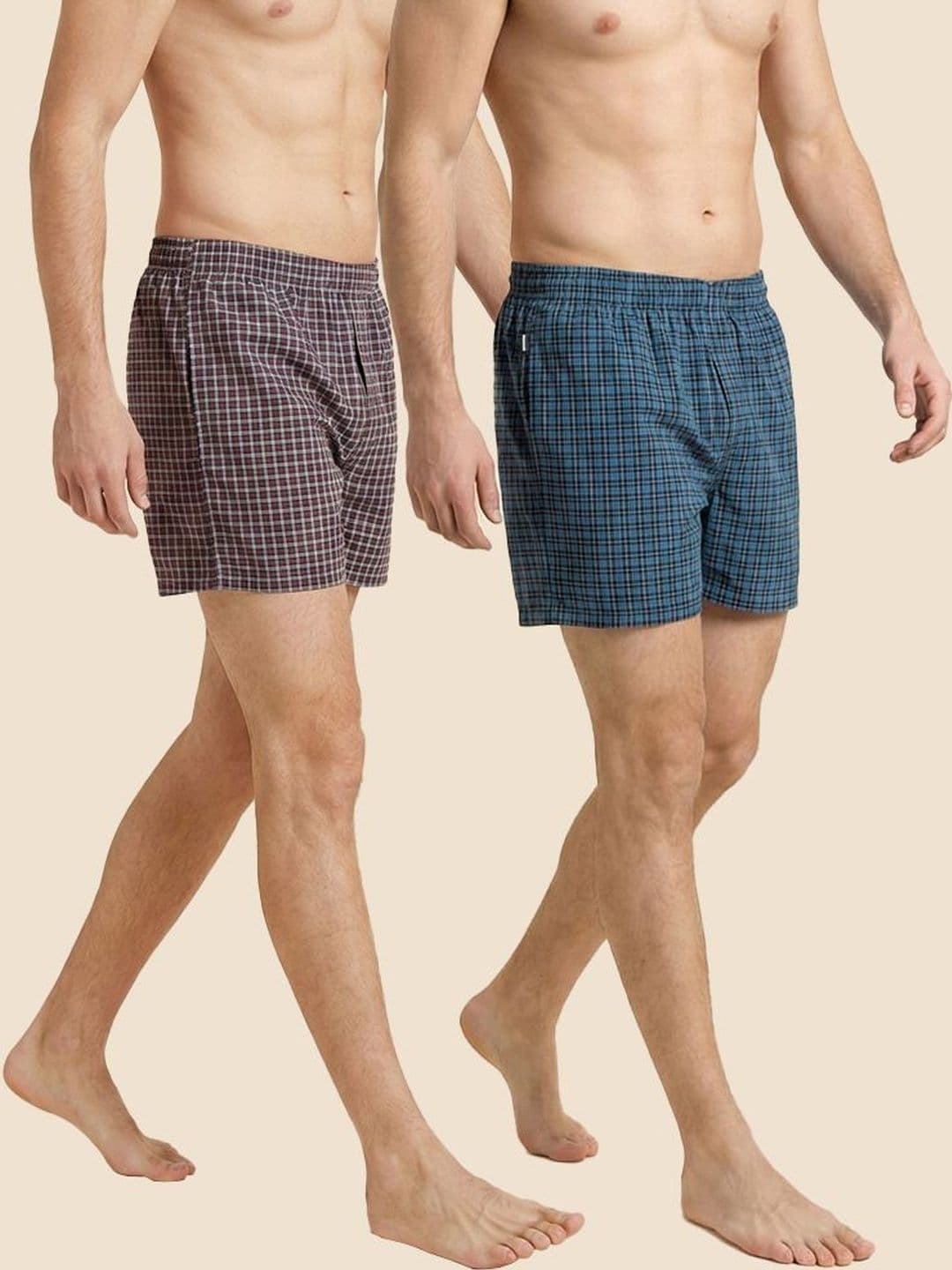 24 Street Pack of 2 Checked Boxers - view 1