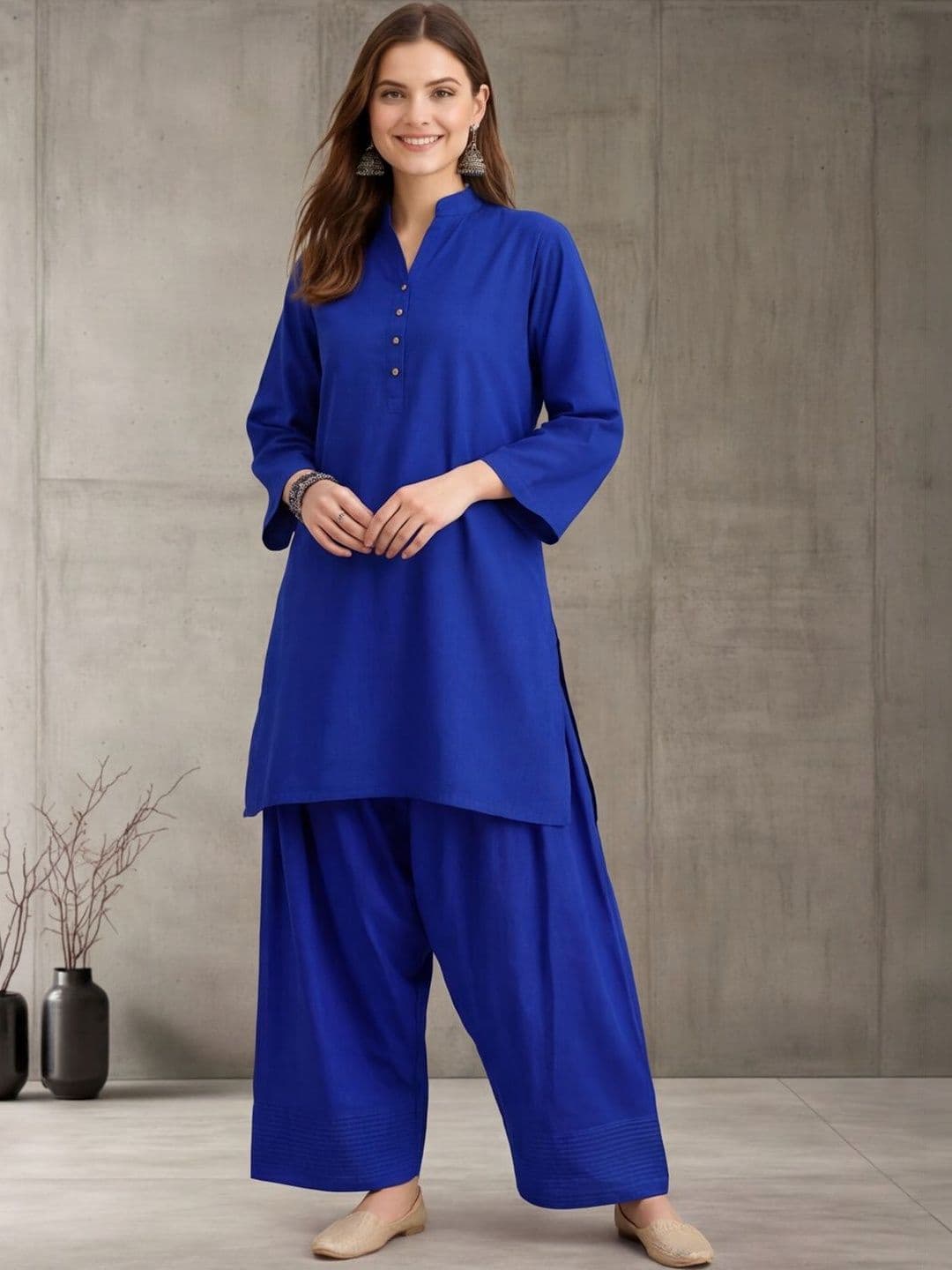 Anouk Women Pleated Cotton Farshi Salwar - view 1