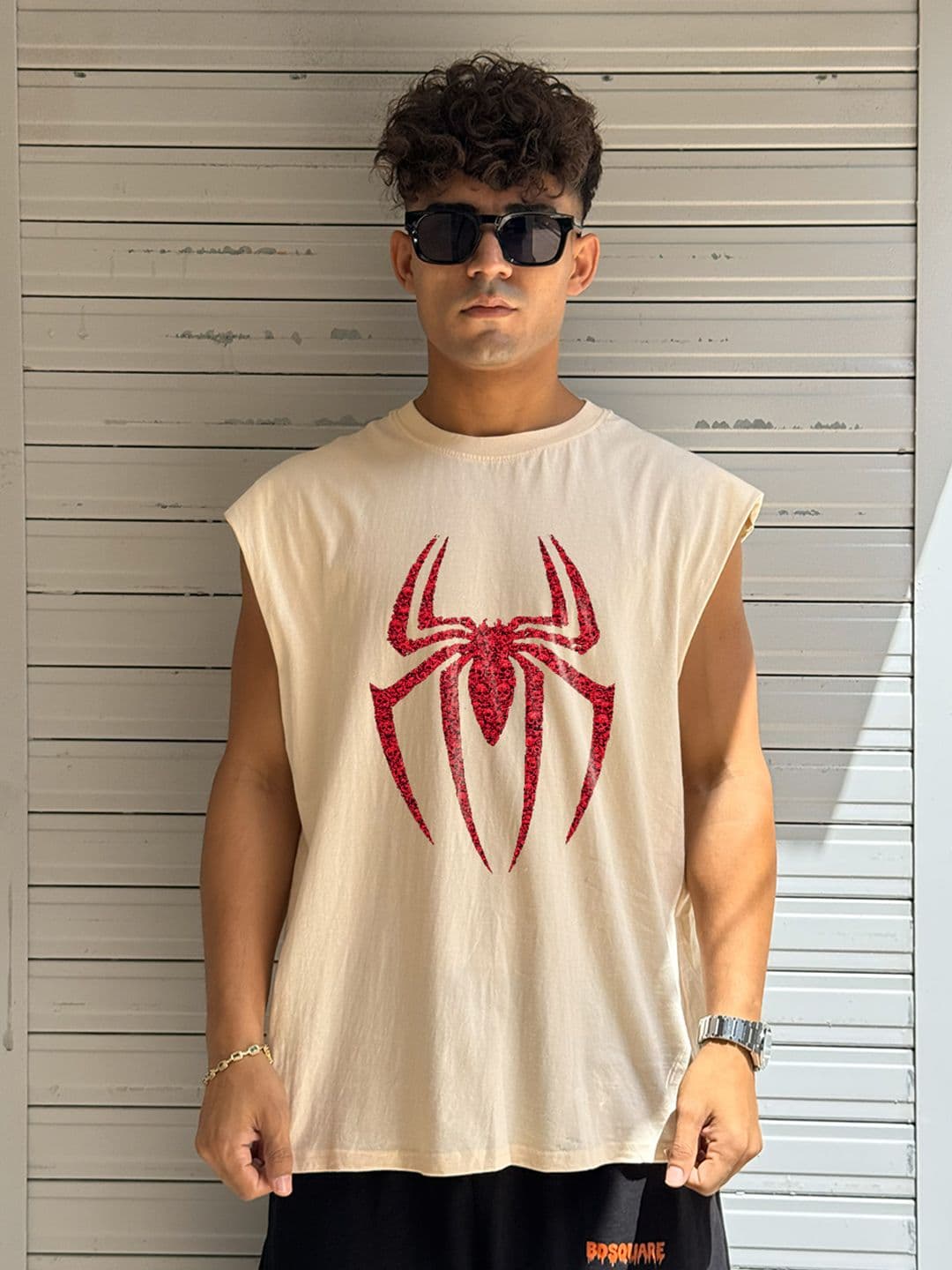 BDSQUARE Graphic Printed Round Neck Cotton Innerwear Vests - view 1