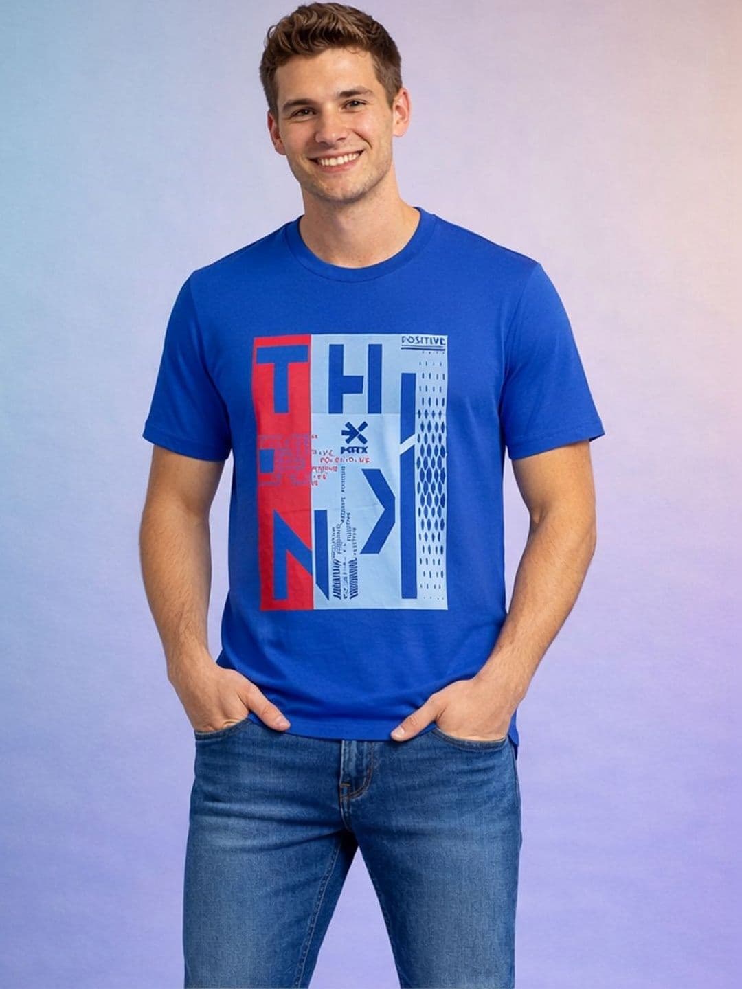 HRX by Hrithik Roshan Men Typography Printed T-shirt - view 1