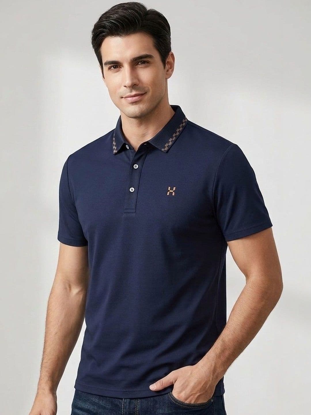 Mast & Harbour Men Brand Logo Polo Collar T-shirt - view 1