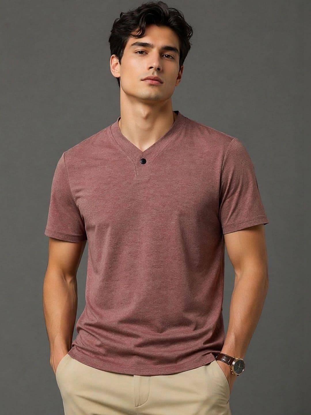 Mast & Harbour Men V-Neck T-shirt - view 1