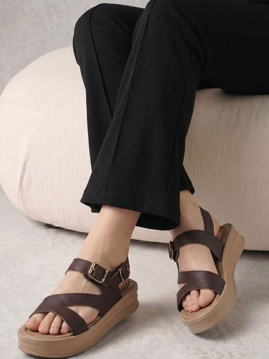 Denill Platform Sandals with Buckles - view 1