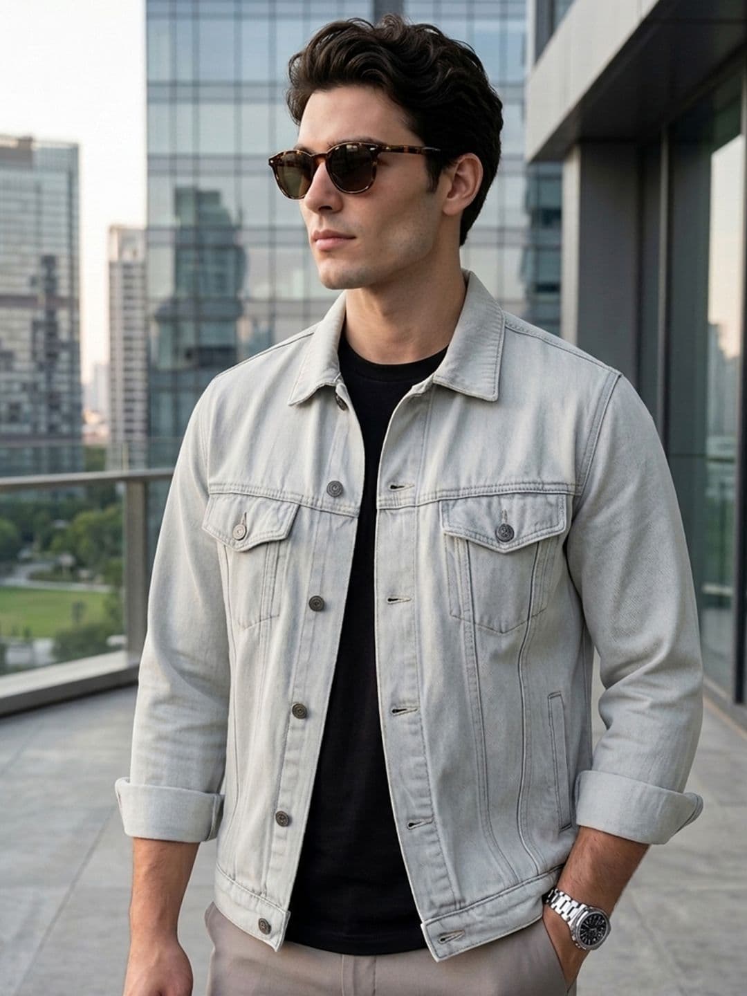 Urbano Fashion Men Washed Regular Fit Denim Jacket - view 1