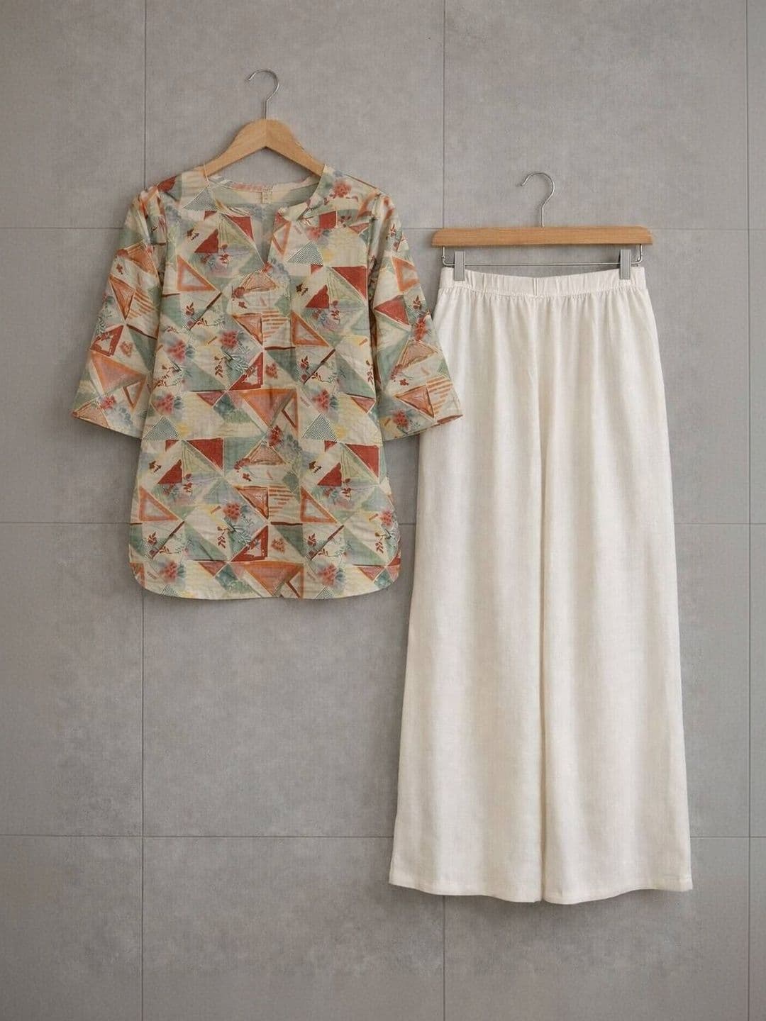 3 Butterflies Printed Tunic with Palazzos - view 1