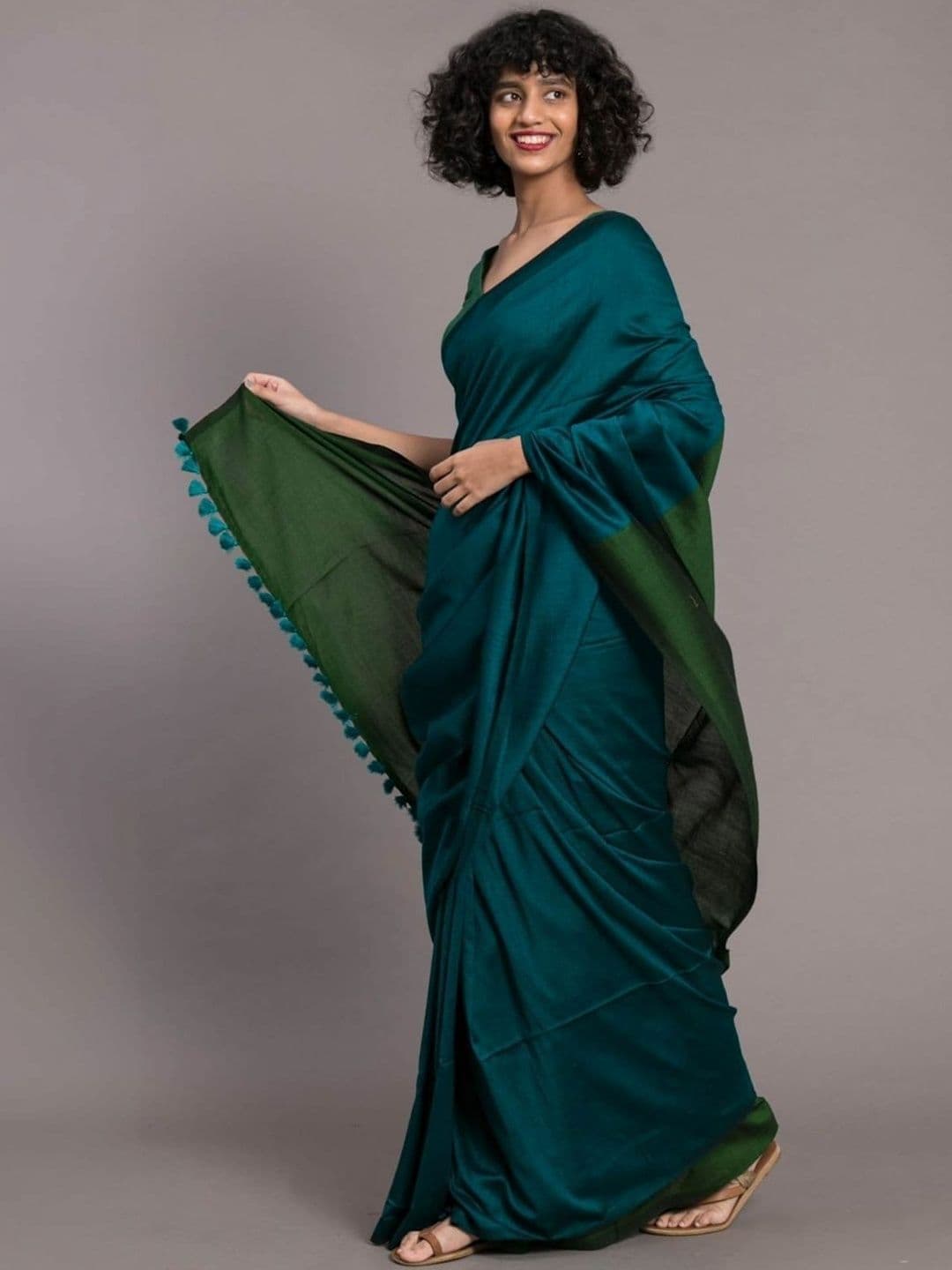 all about you Pure Cotton Handloom Khadi Saree - view 1