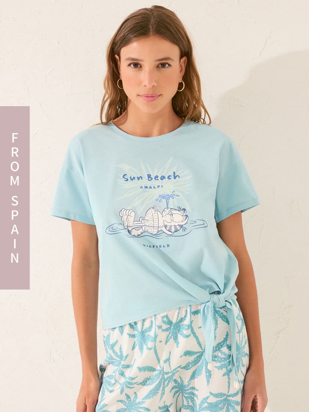 women'secret Women Pure Cotton Garfield Printed Pyjamas Set From Spain - view 1