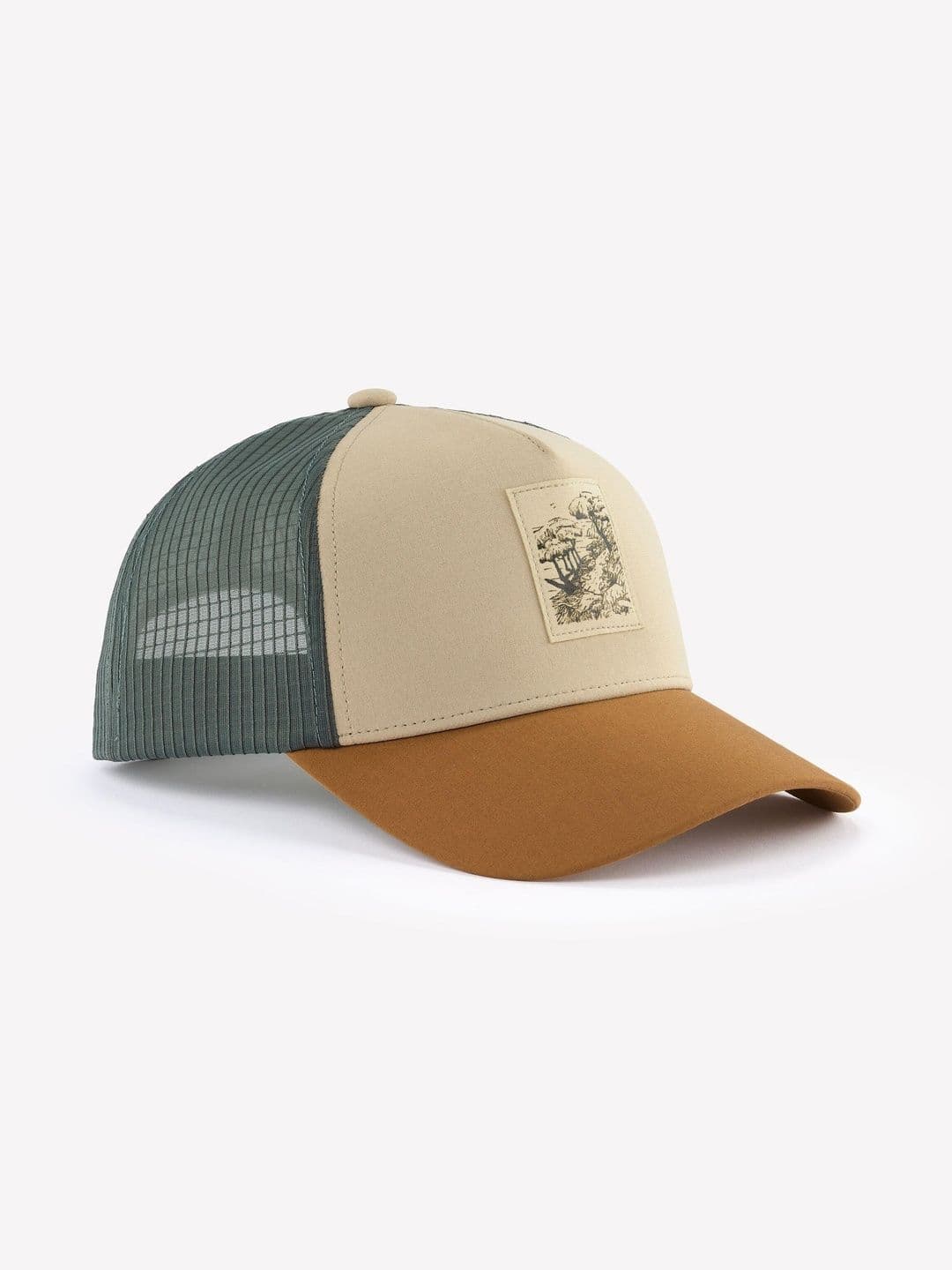 Decathlon Forclaz - Men Beige Trucker 500 Airing Hiking Caps - view 1