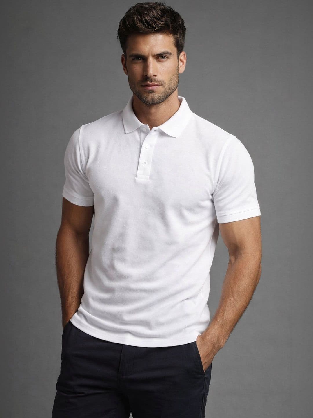 HERR WAHRER Men Polo Collar T-shirt - view 1