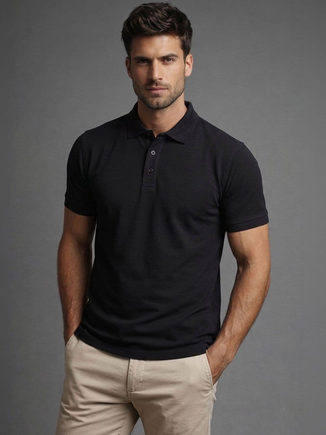 HERR WAHRER Men Polo Collar T-shirt - view 1