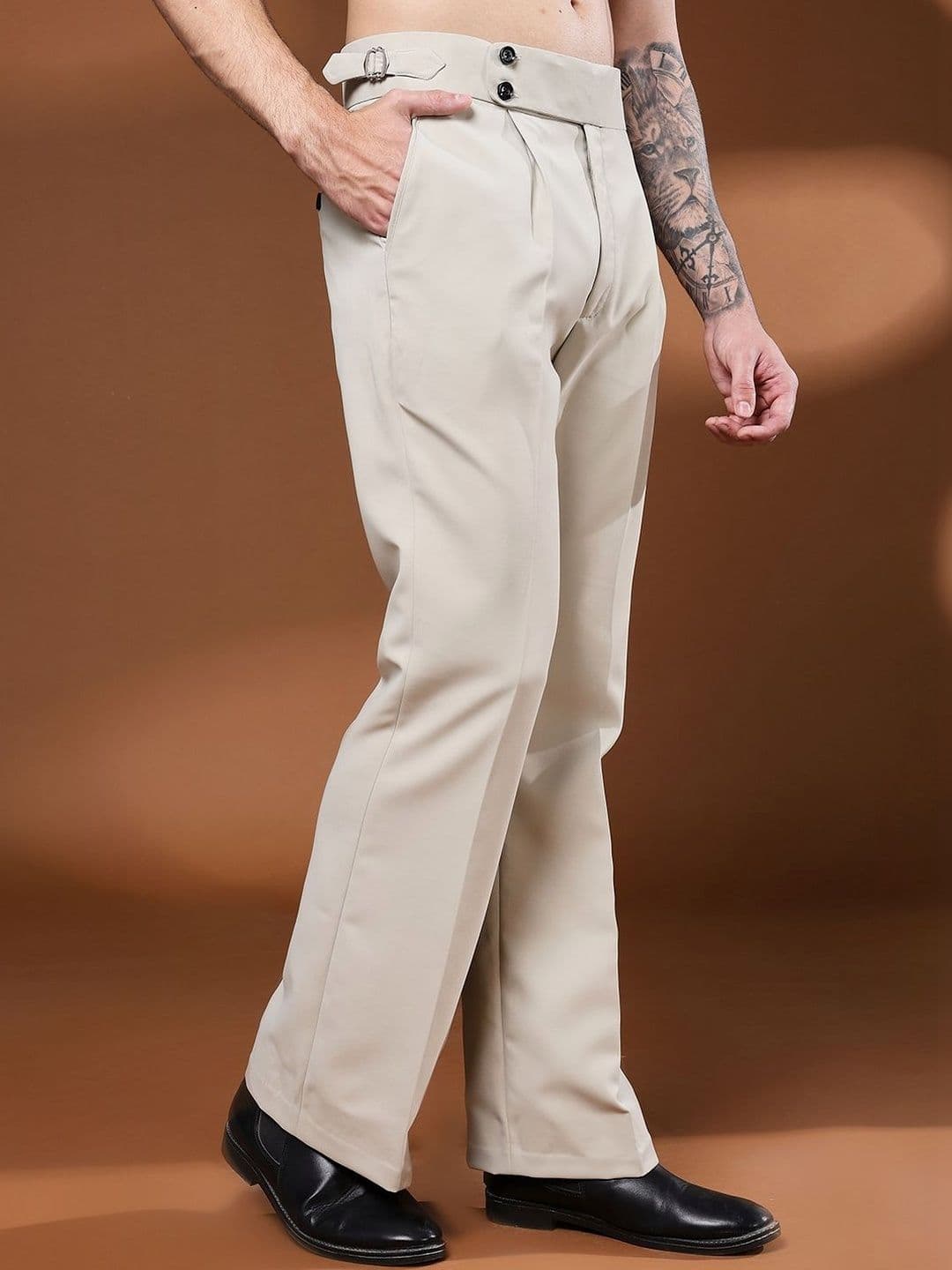 Qlanz Men Italian Pleated Trousers - view 1