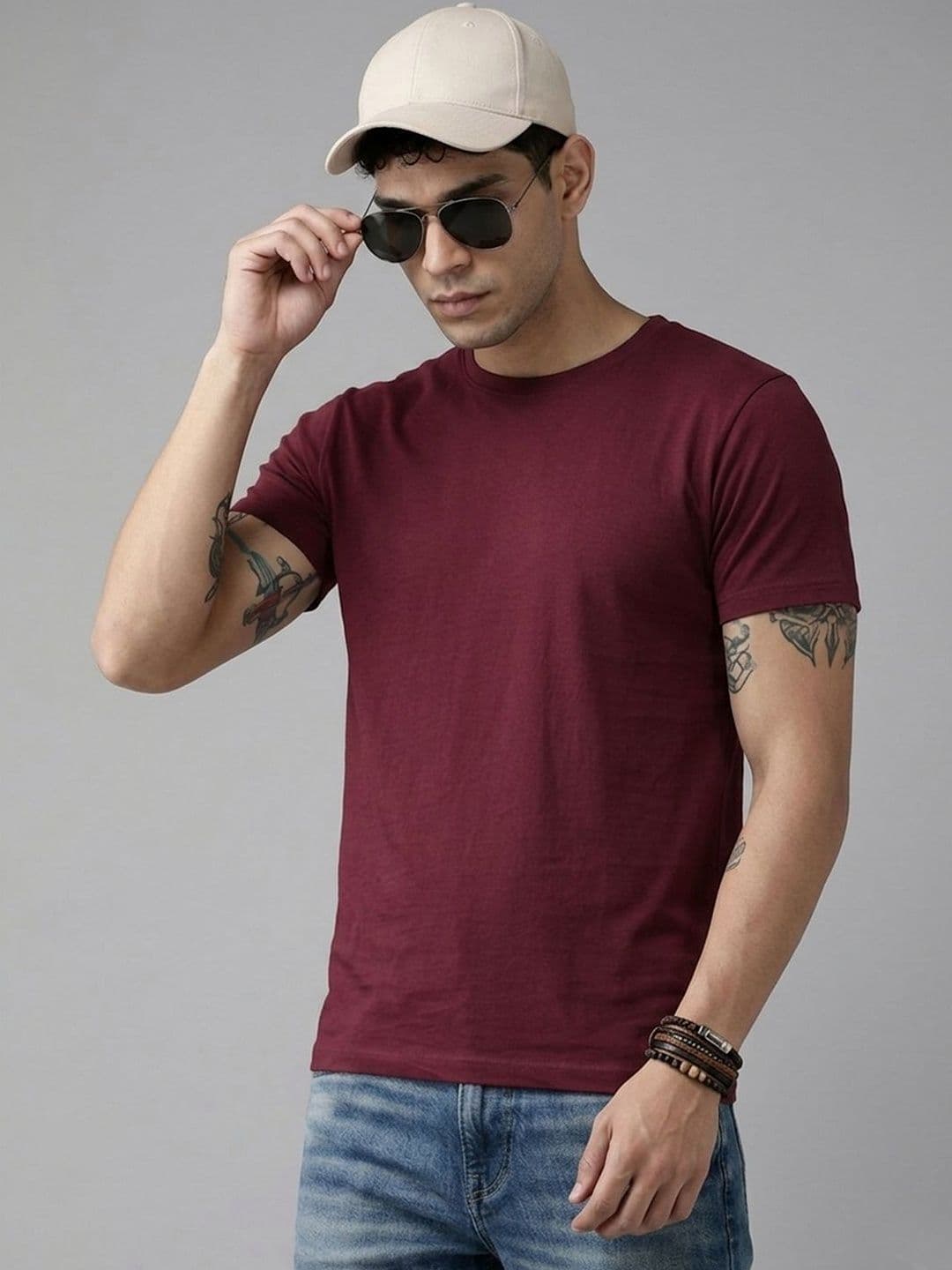 The Roadster Lifestyle Co Cotton Round Neck T-shirt - view 1
