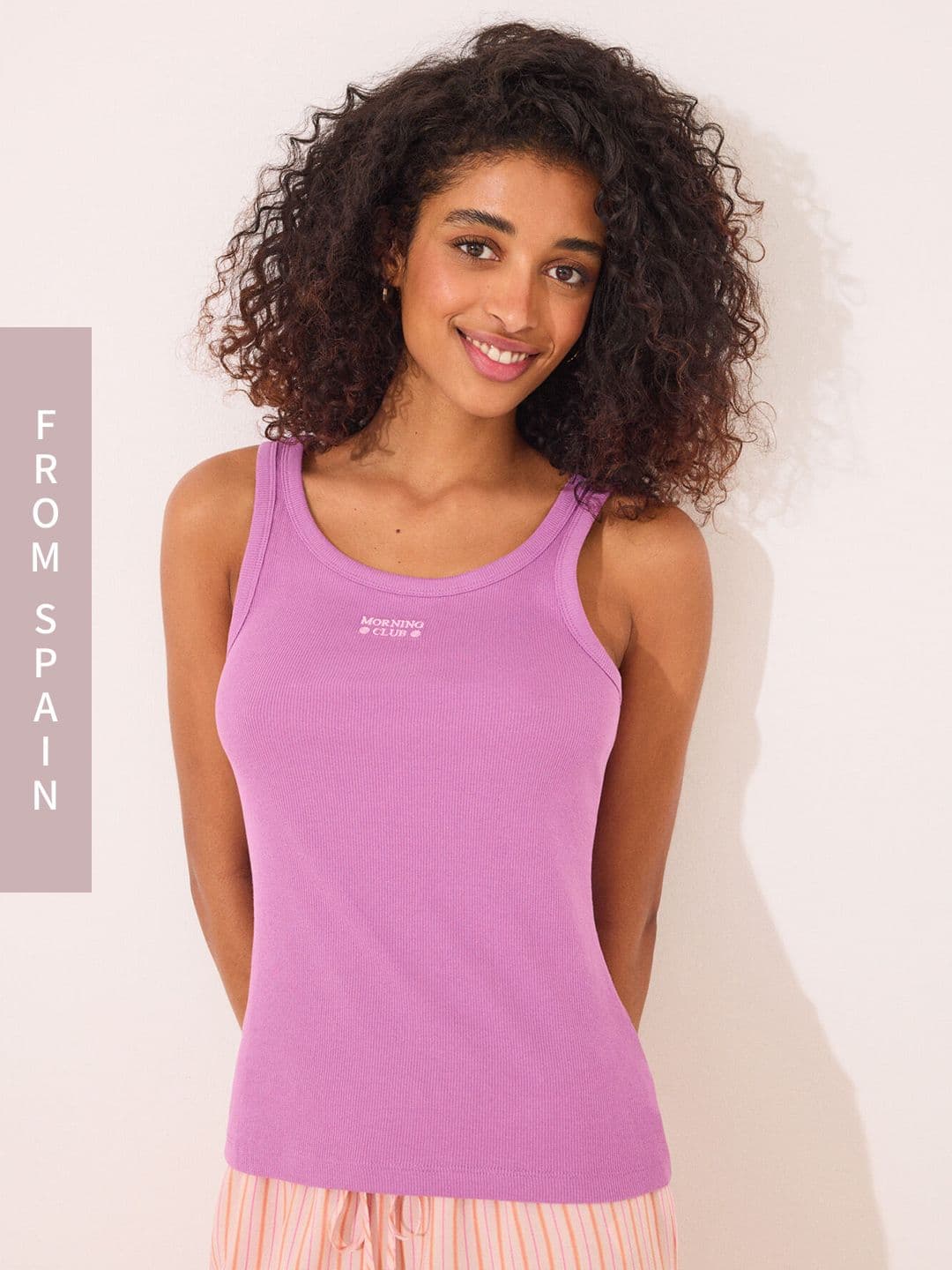 women'secret Ribbed Lounge Tank T-shirt 3279698-76 From Spain - view 1