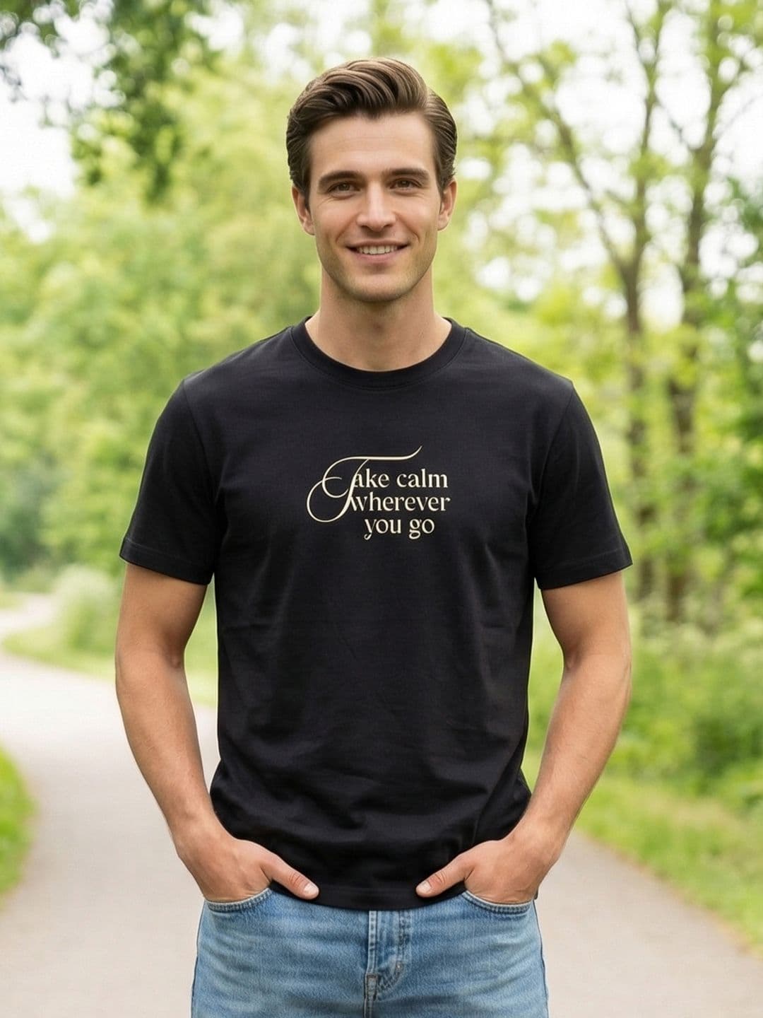 NOBERO Men Cotton Printed Round Neck T-Shirt - view 1