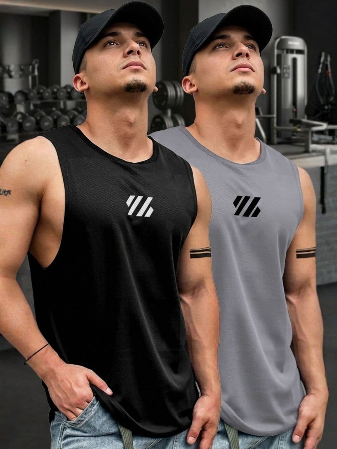JUMPCUTS Pack of 2 Printed Innerwear Vests - view 1