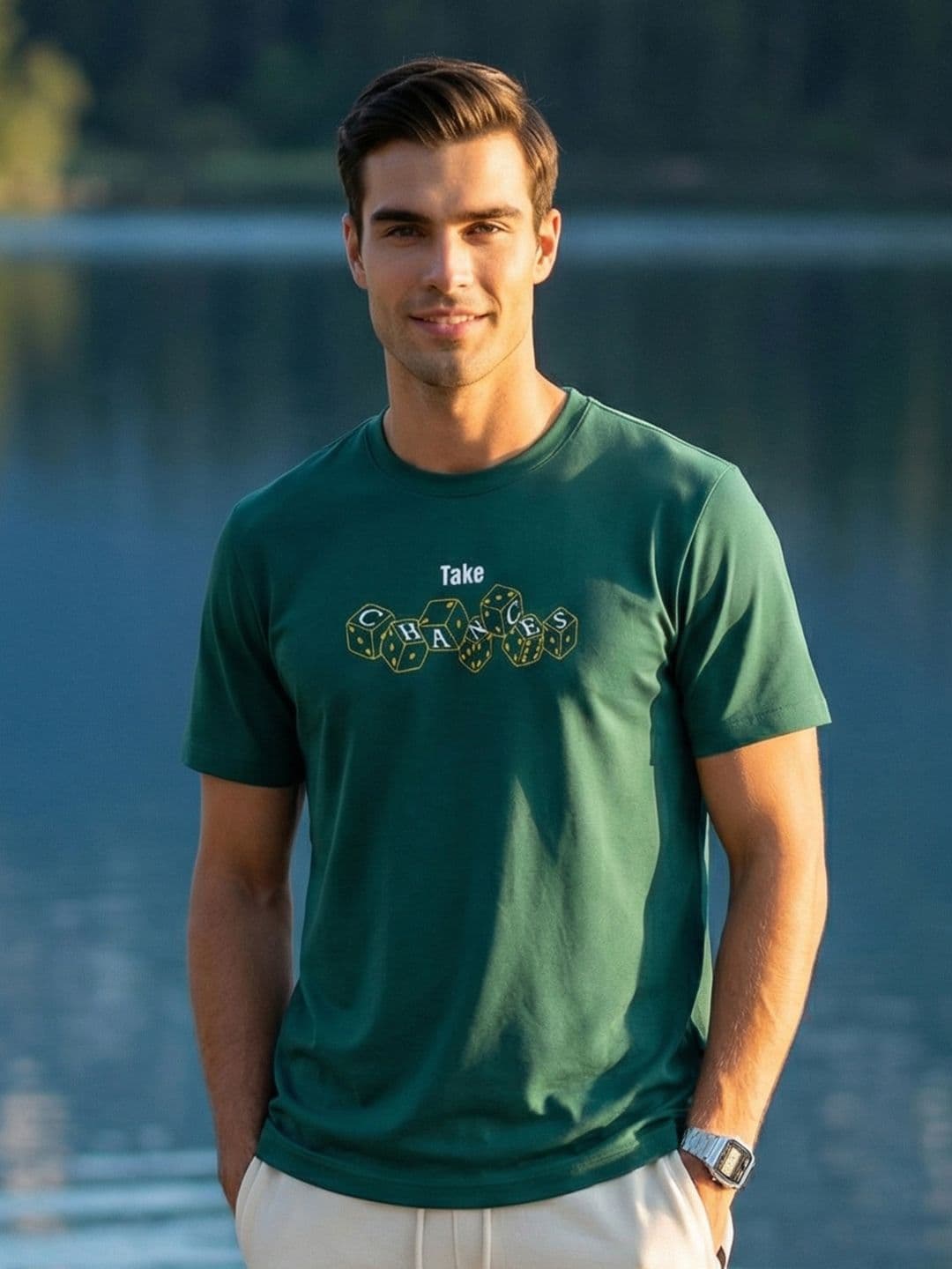 NOBERO Men Printed Pure Cotton T-shirt - view 1