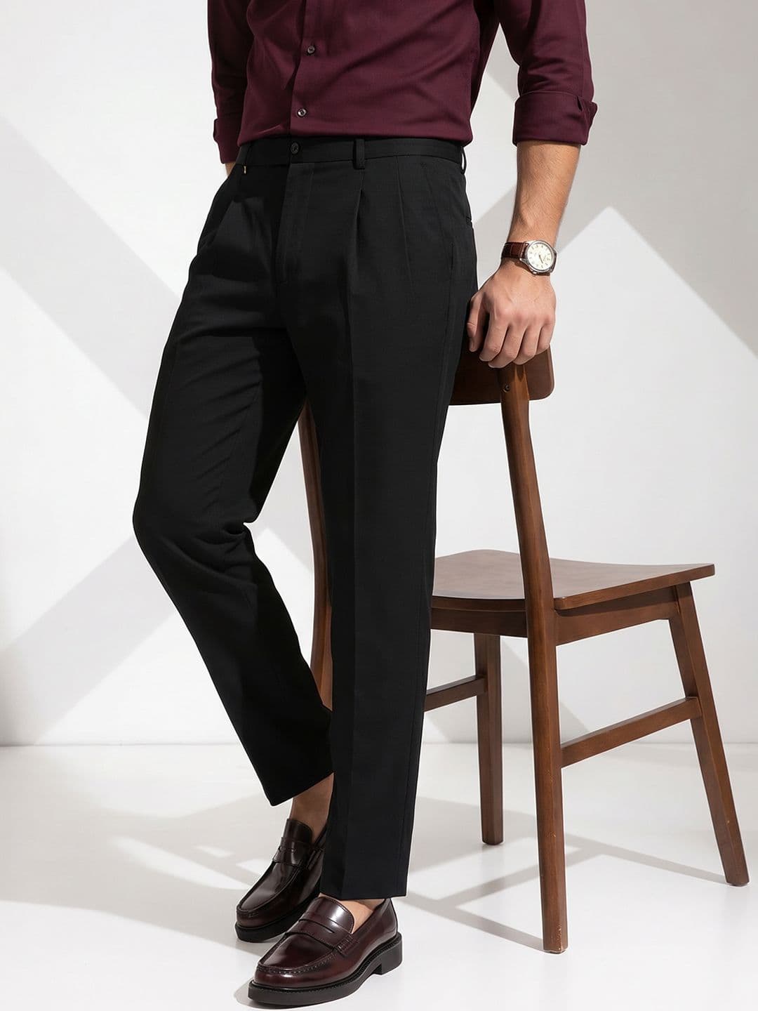 INVICTUS Men Pleated Formal Trousers - view 1