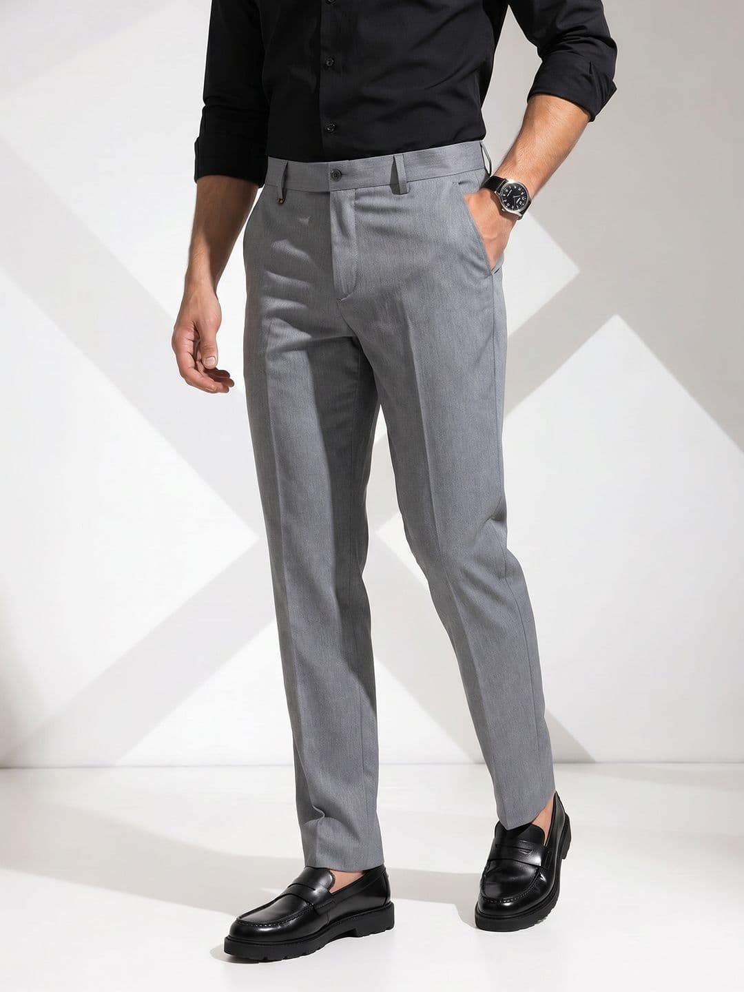 INVICTUS Men Flat-Front Formal Trousers - view 1