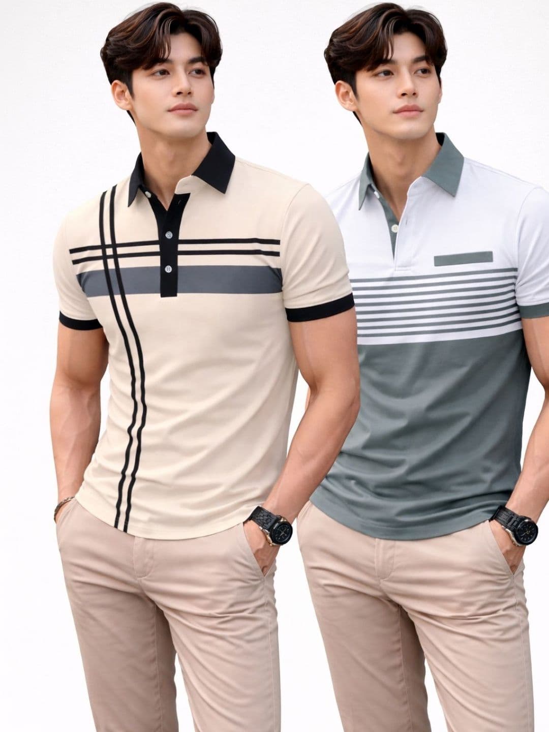 TAZO Men Colourblocked Polo Collar Pockets T-shirt - view 1