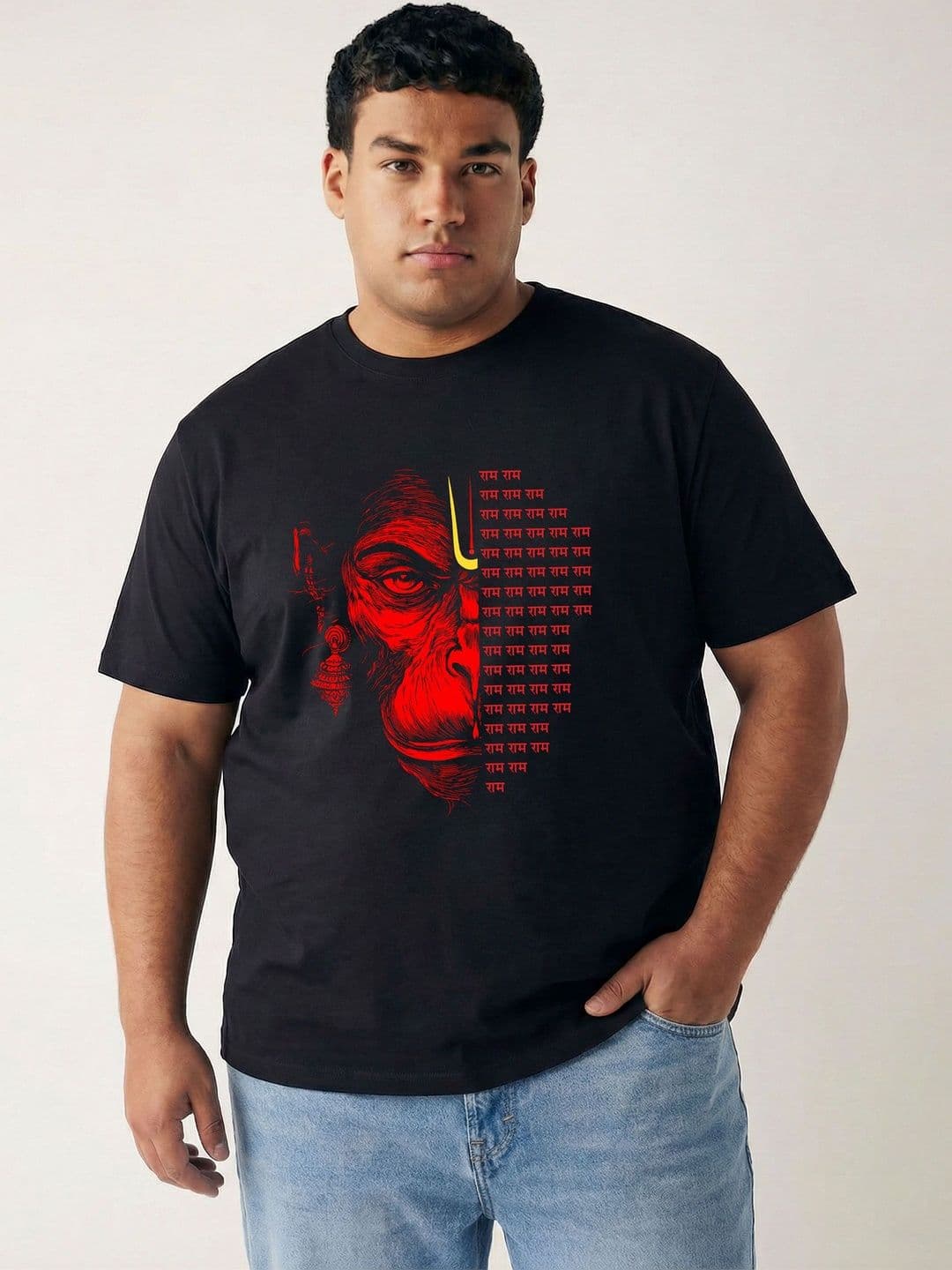 Toodle Plus Men Plus Size Printed Cotton Casual Regular Fit Half Sleeve T-Shirt - view 1