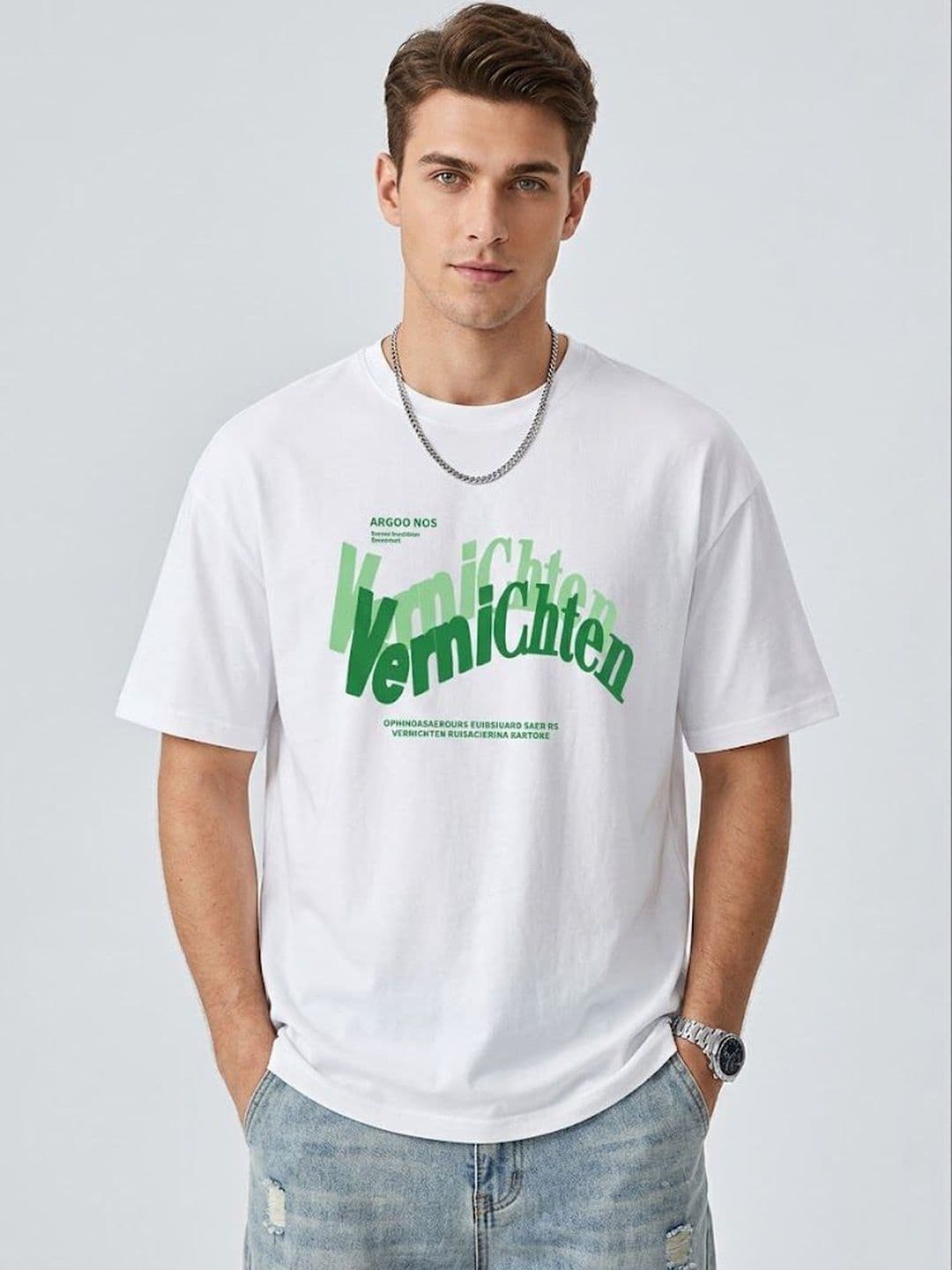 ANDREW HILL Men Typography Printed Round Neck T-shirt - view 1