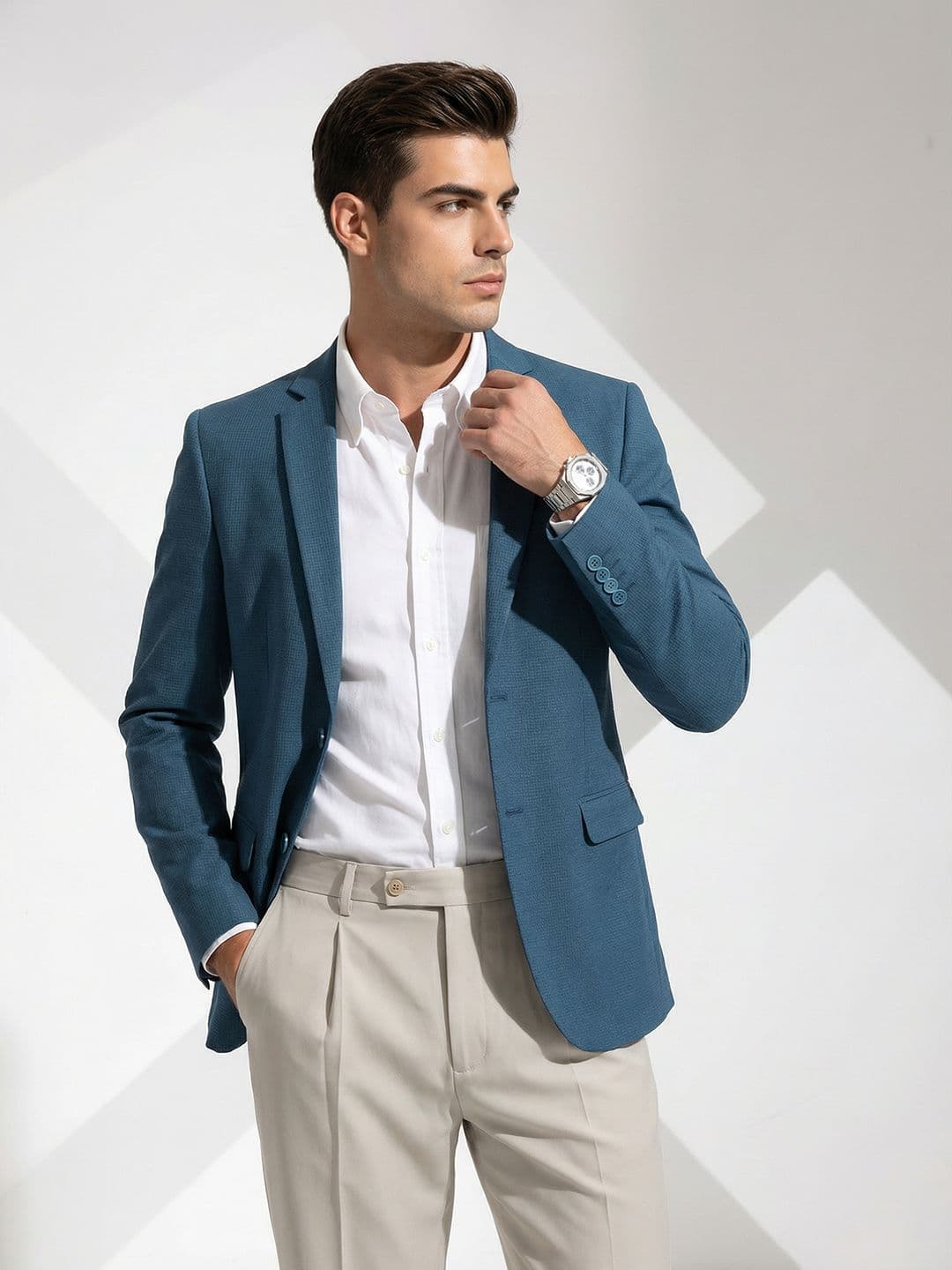 INVICTUS Regular Fit Notched Lapel Collar Semiformal Blazer - view 1