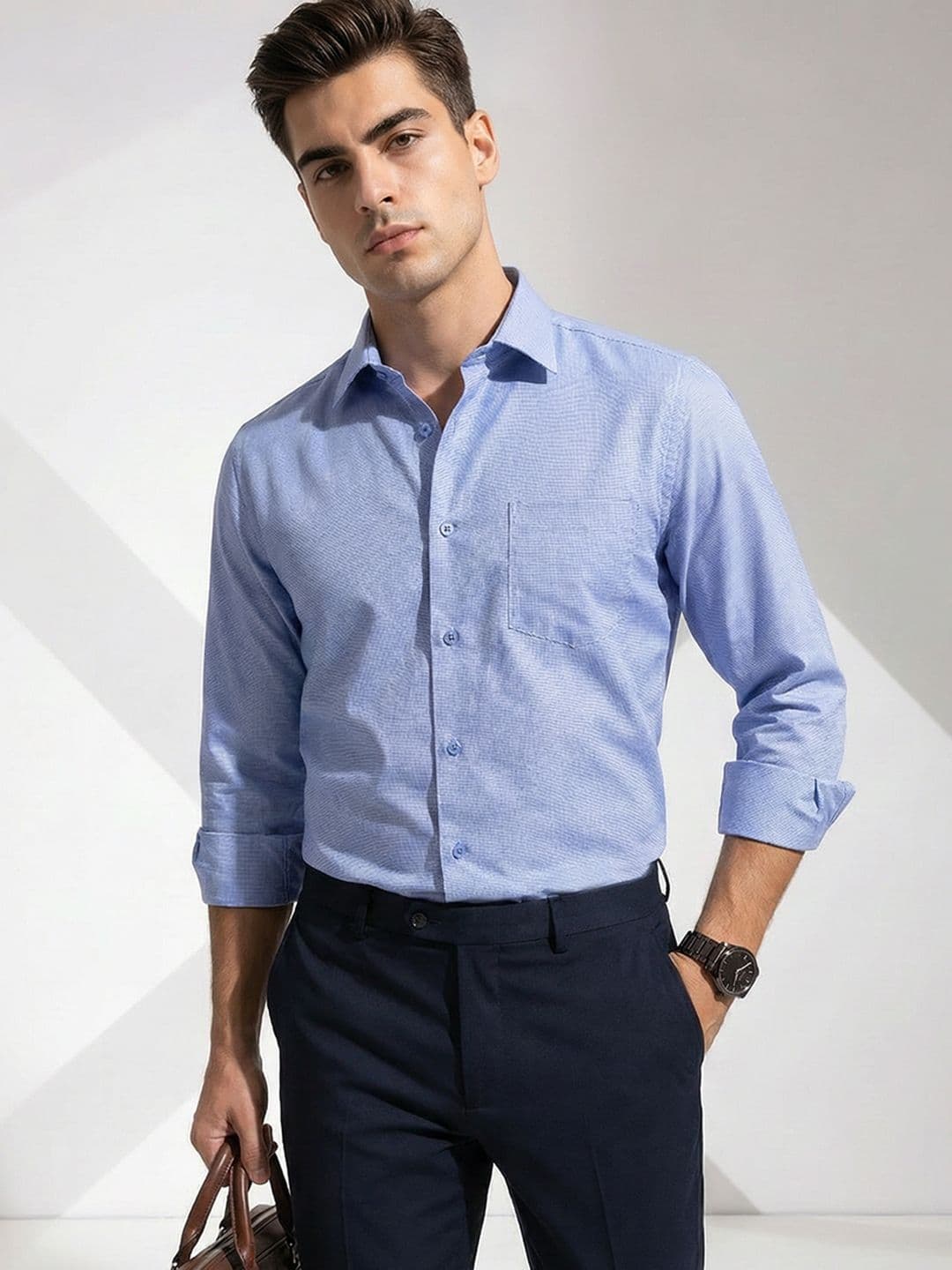 INVICTUS Slim Fit Spread Collar Formal Shirt - view 1