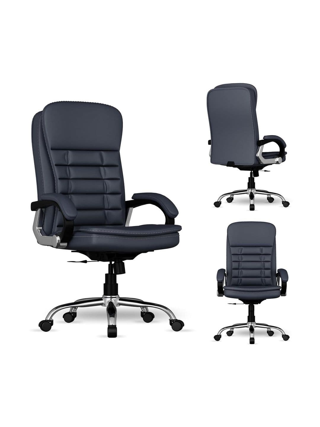 FUGO Grey Adjustable Study Arm Chair - view 1