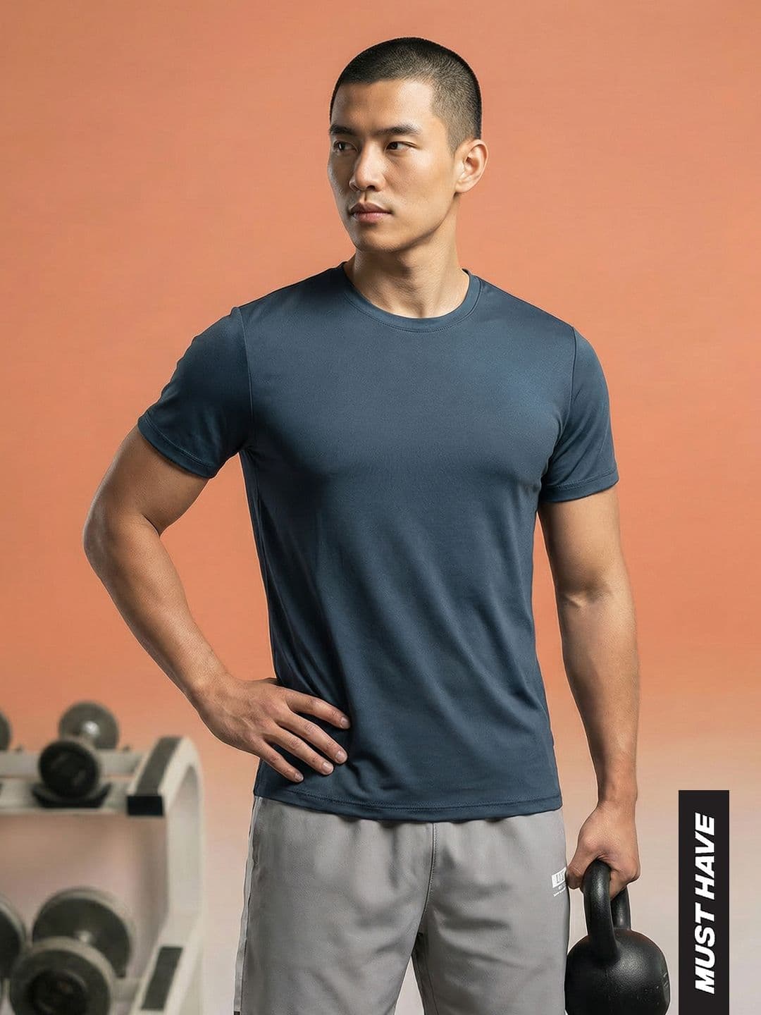 HRX by Hrithik Roshan Slim Fit Rapid Dry Training or Gym T-shirt - view 1