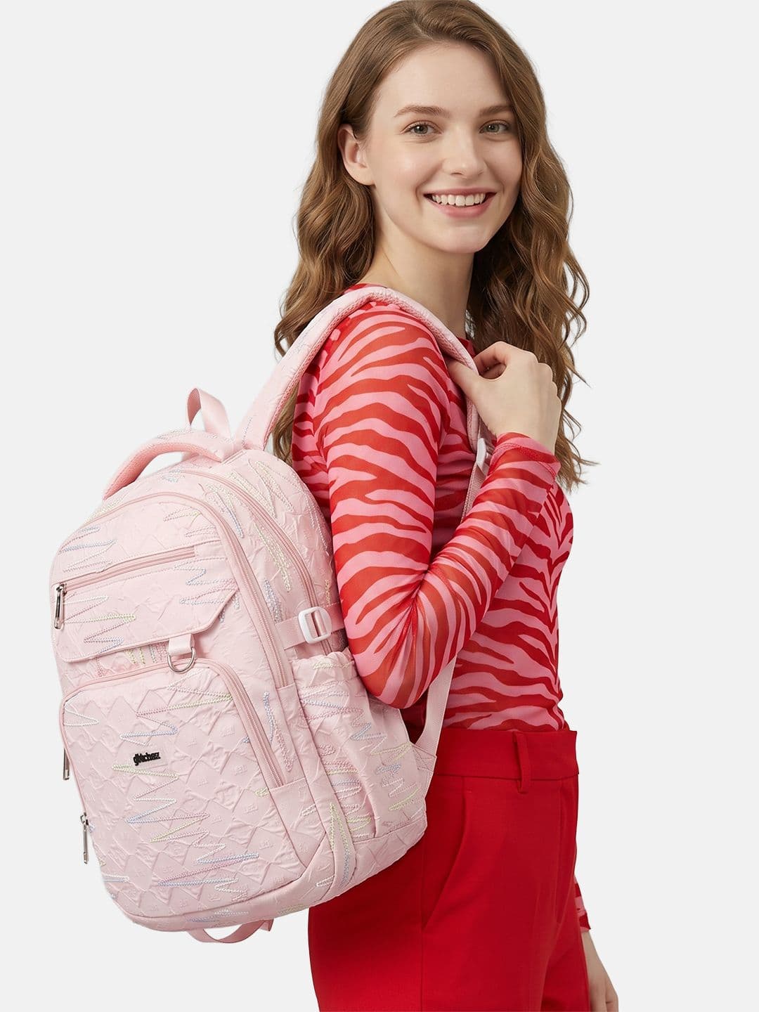 glitchez Women Embroidered Laptop Backpack - view 1