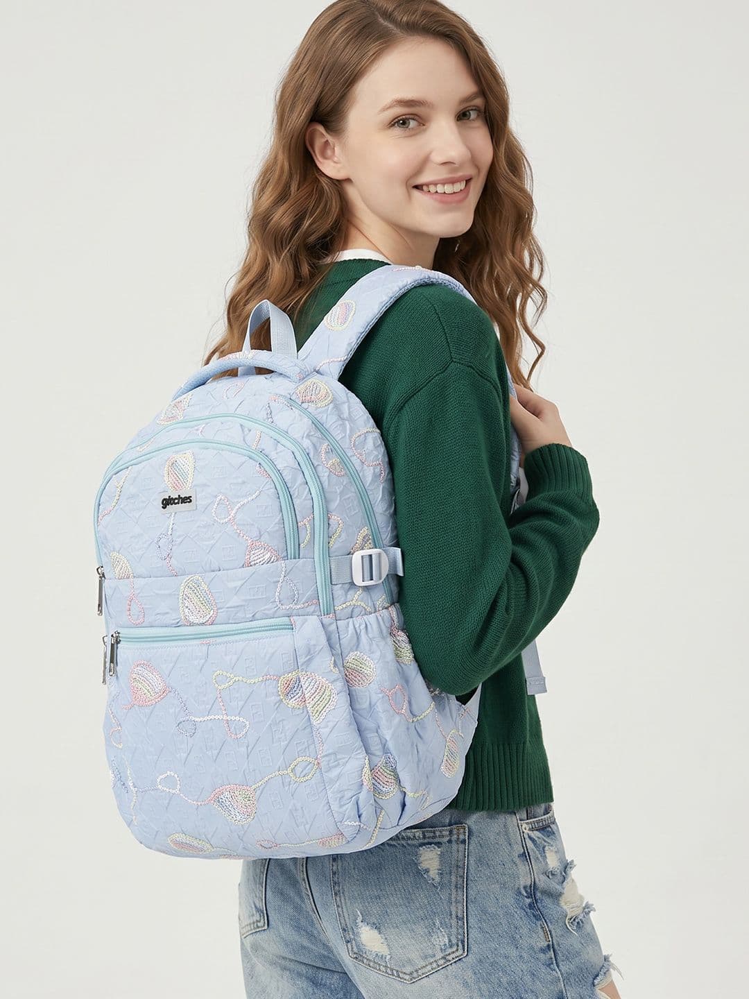 glitchez Women Embroidered Laptop Backpack - view 1