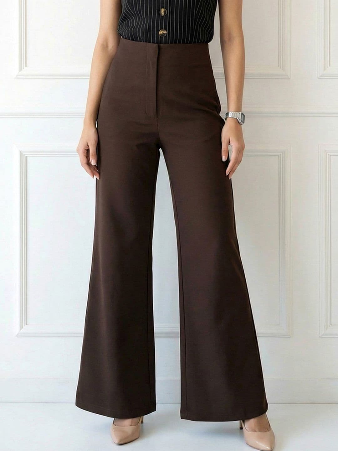 ADDYVERO Women Loose Fit High-Rise Wrinkle Free Trousers - view 1