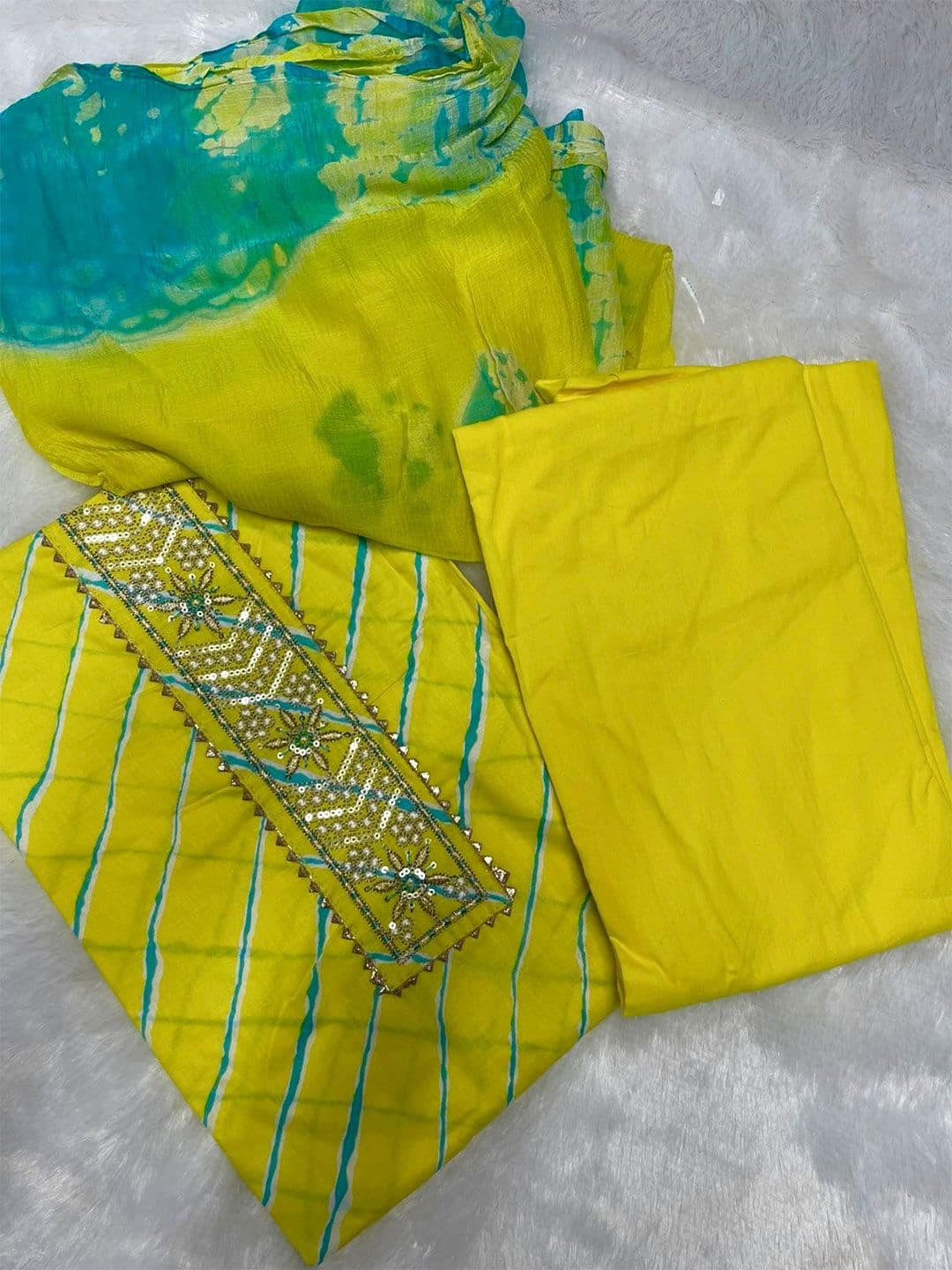 SILKORA Printed Pure Cotton Unstitched Dress Material - view 1