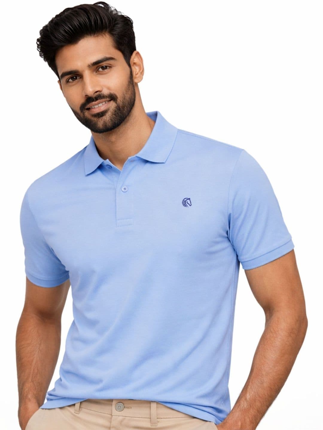 Mane & Mini Men Brand Logo Polo Collar Dri-FIT T-shirt - view 1