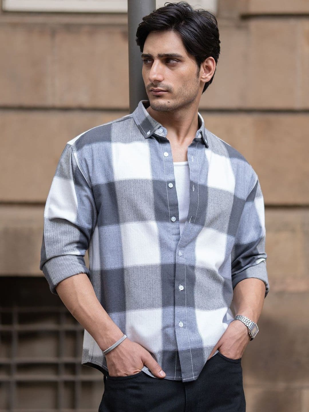 Powerlook Men Checked Casual Shirt - view 1