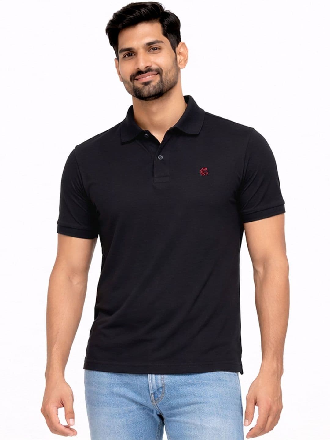 Mane & Mini Men Brand Logo Polo Collar Dri-FIT T-shirt - view 1
