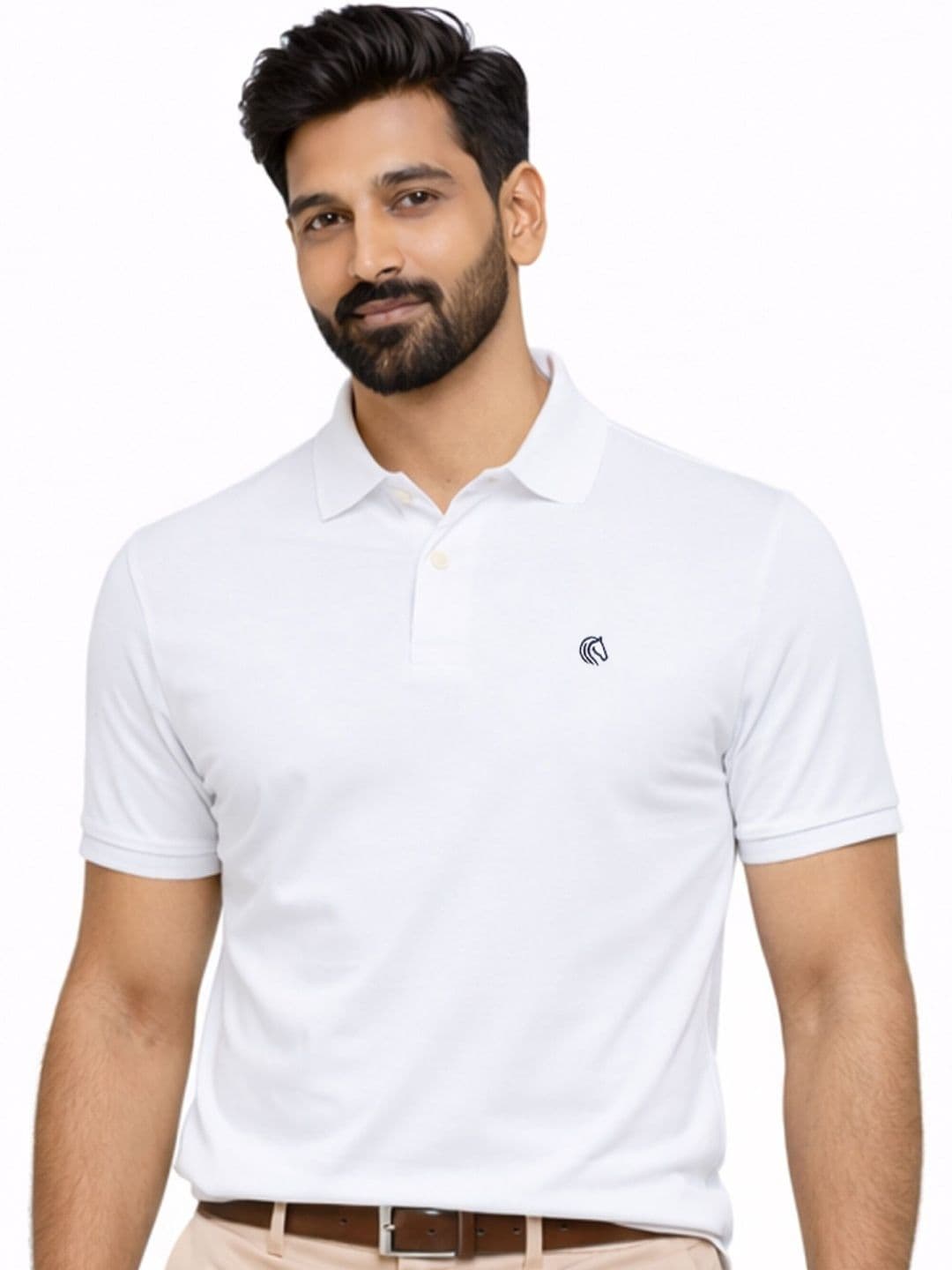 Mane & Mini Men Brand Logo Polo Collar Dri-FIT T-shirt - view 1