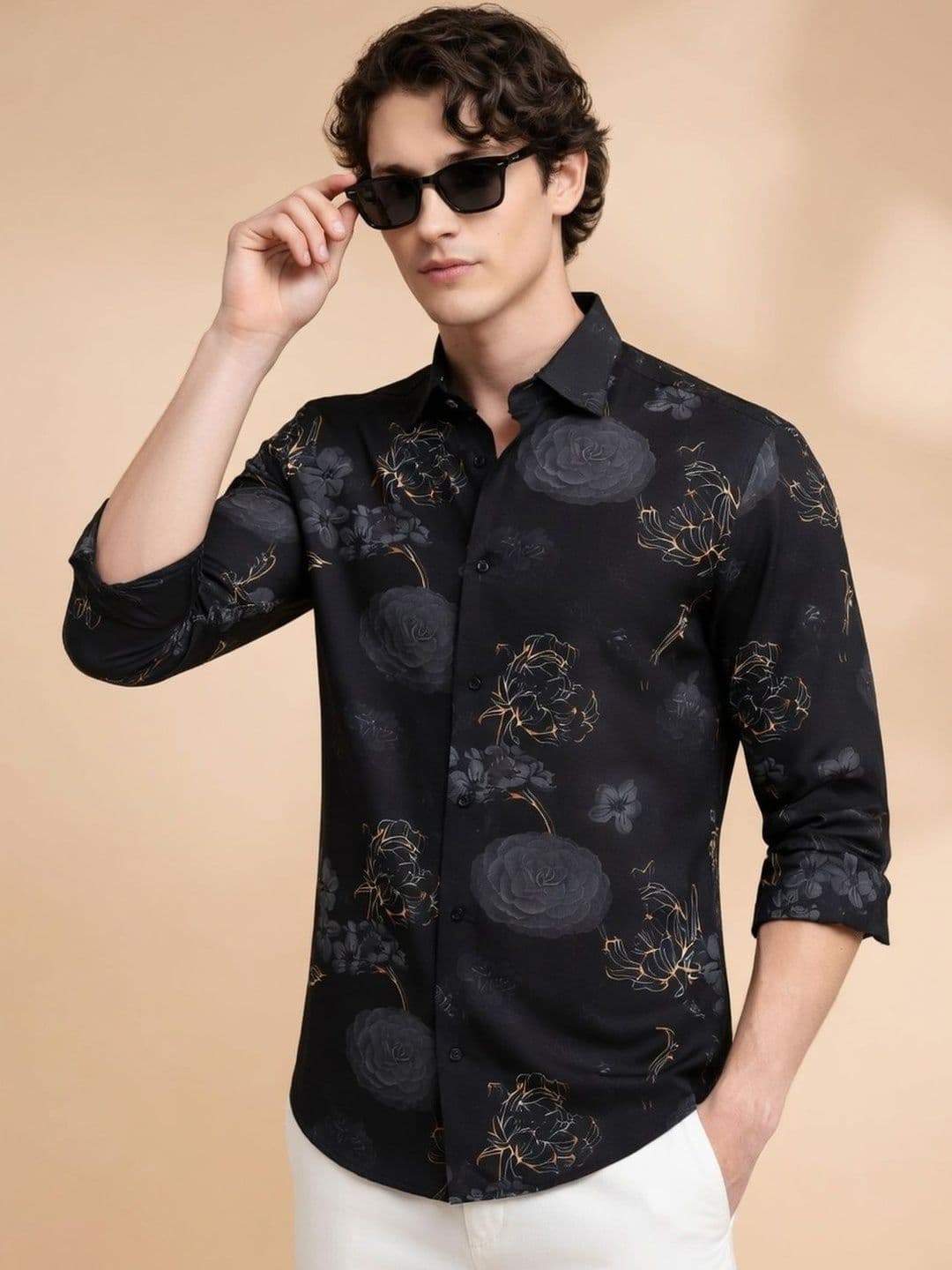 The Roadster Lifestyle Co. Floral Printed Spread Collar Shirt - view 1