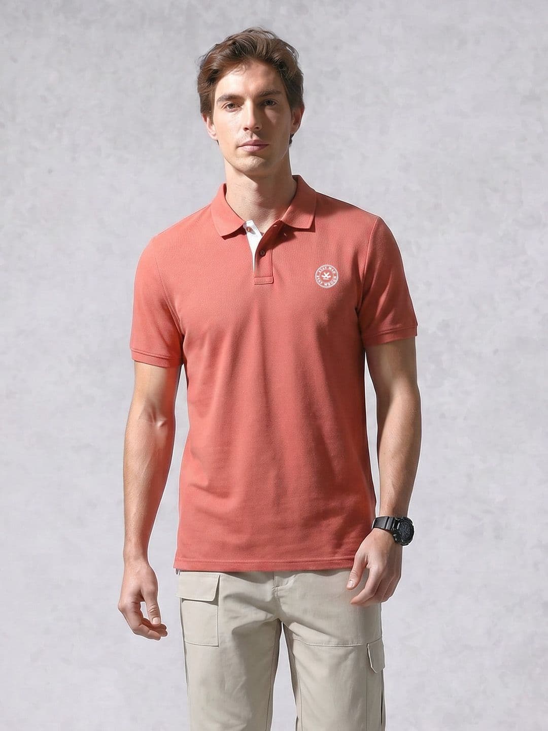 WROGN WRONG Slim Fit Polo Collar Pure Cotton T-Shirt - view 1