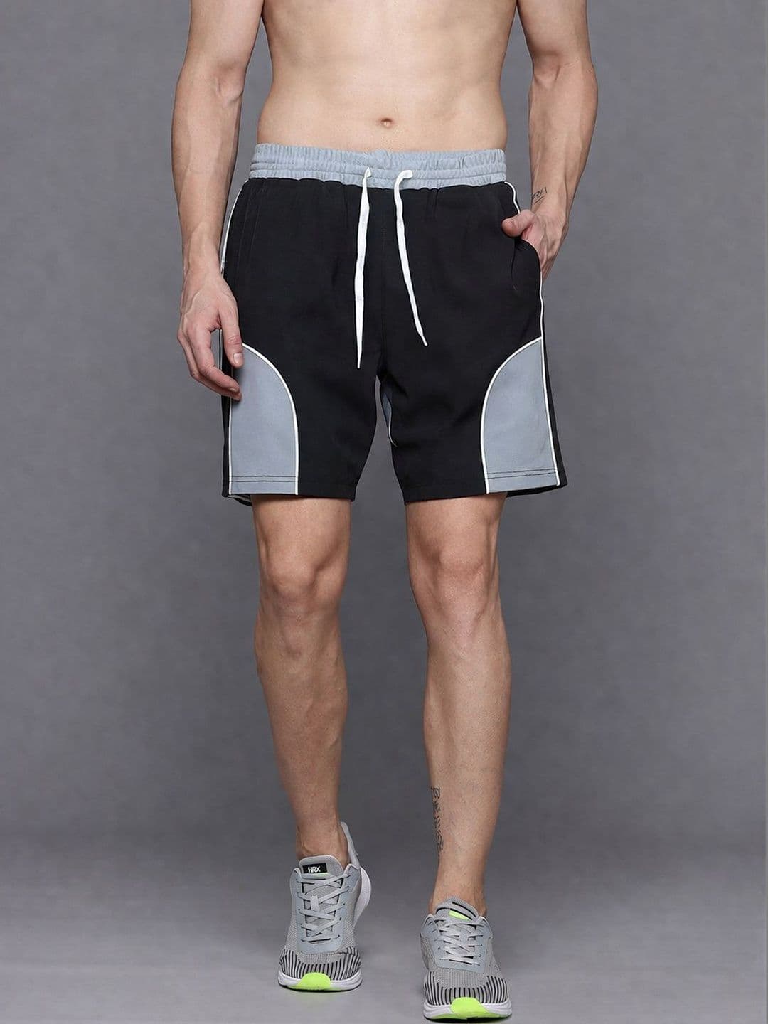 CHROVEL Men Colourblocked High-Rise Running Sports Shorts with Technology - view 1